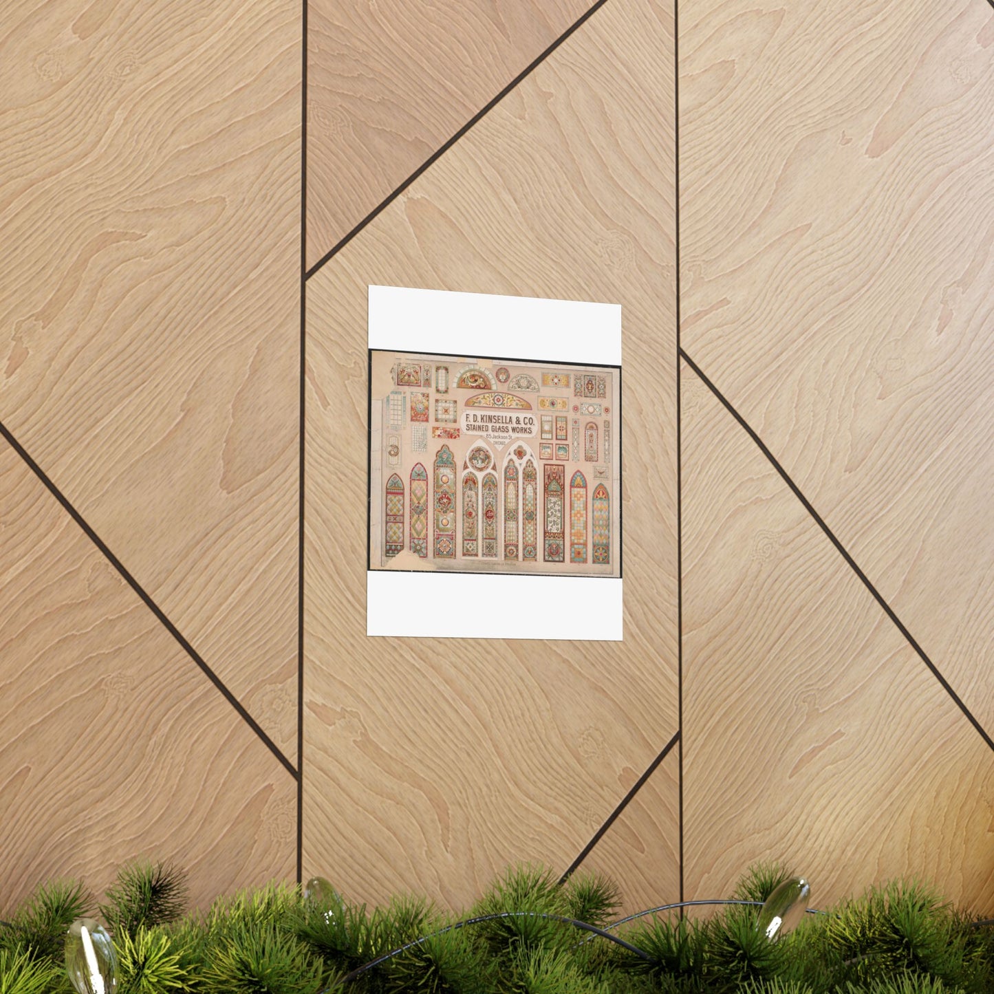 F.D. Kinsella & Co., stained glass works High Quality Matte Wall Art Poster for Home, Office, Classroom