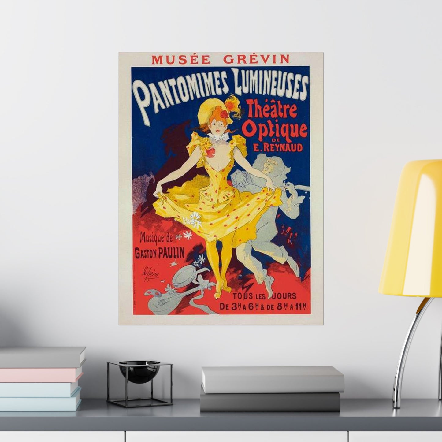 Affiche pour le Musée Grévin, "Pantomimes lumineuses". High Quality Matte Wall Art Poster for Home, Office, Classroom