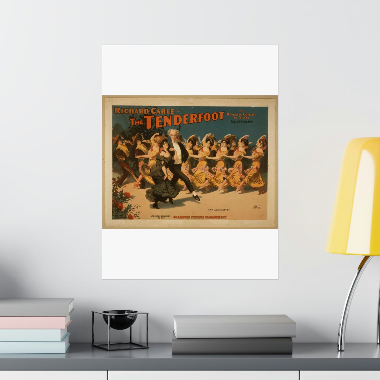 Richard Carle in The tenderfoot an operatic comedy in 3 acts : book by Richard Carle ; music by H.L. Heartz. High Quality Matte Wall Art Poster for Home, Office, Classroom
