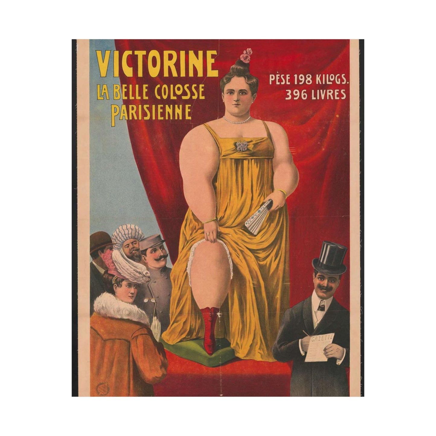 Victorine - La bele colosse Parisienne High Quality Matte Wall Art Poster for Home, Office, Classroom