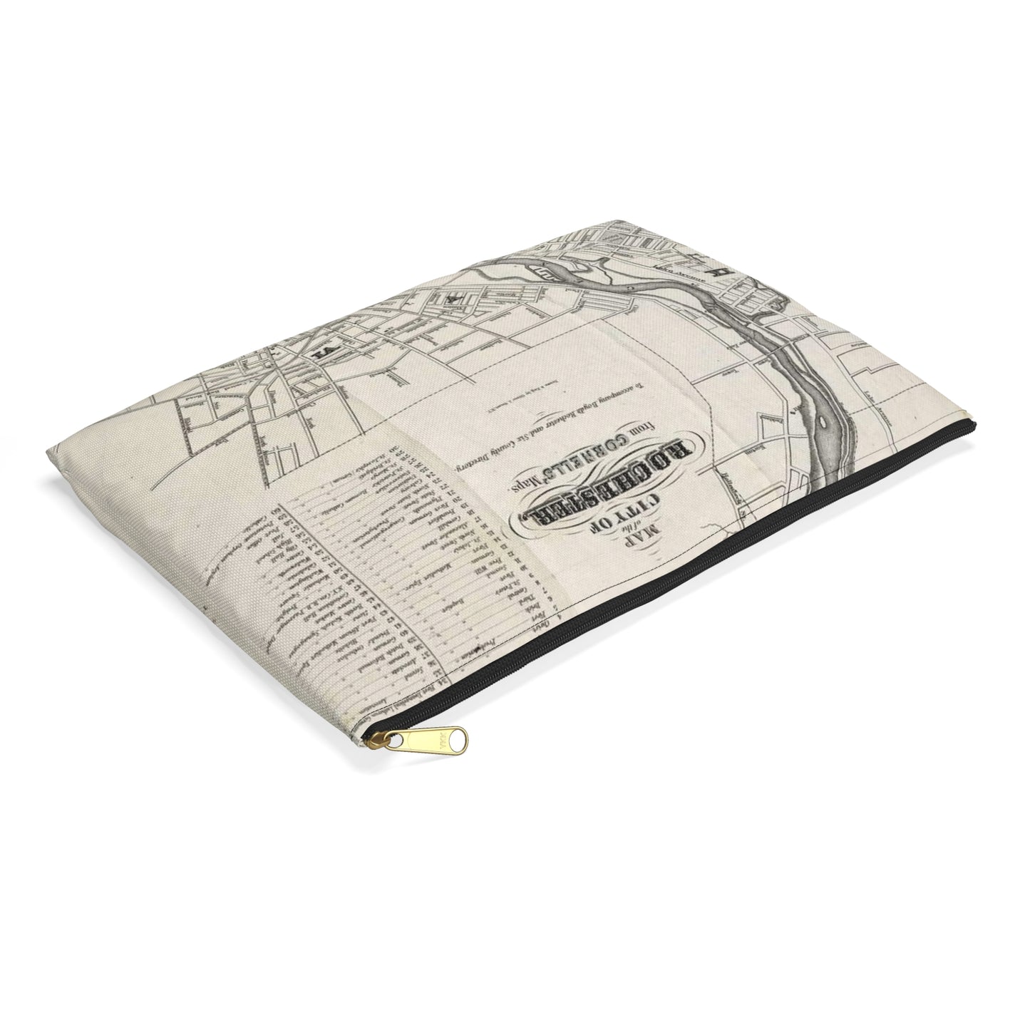 Map of the city of Rochester : from Cornells' Maps : to accompany Boyd's Rochester and six county directory / Large Organizer Pouch with Black Zipper