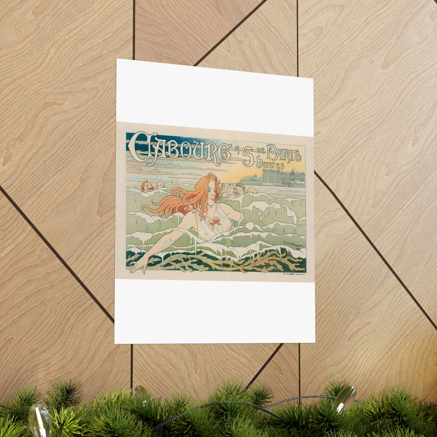 Affiche belge pour le "Casino de Cabourg". High Quality Matte Wall Art Poster for Home, Office, Classroom