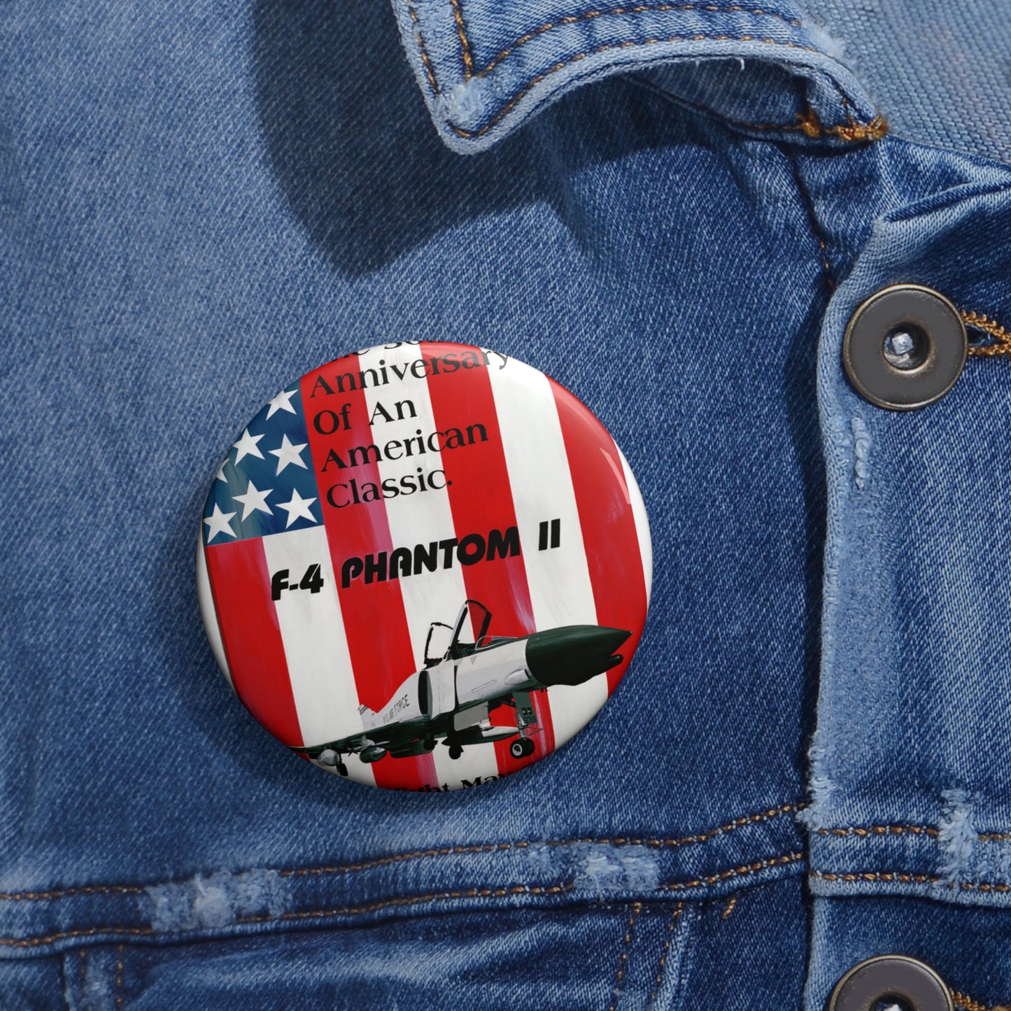 Artwork: "American Classic". Artist: David Zlotky, US Air Force Art Collection Pin Buttons with Crisp Design