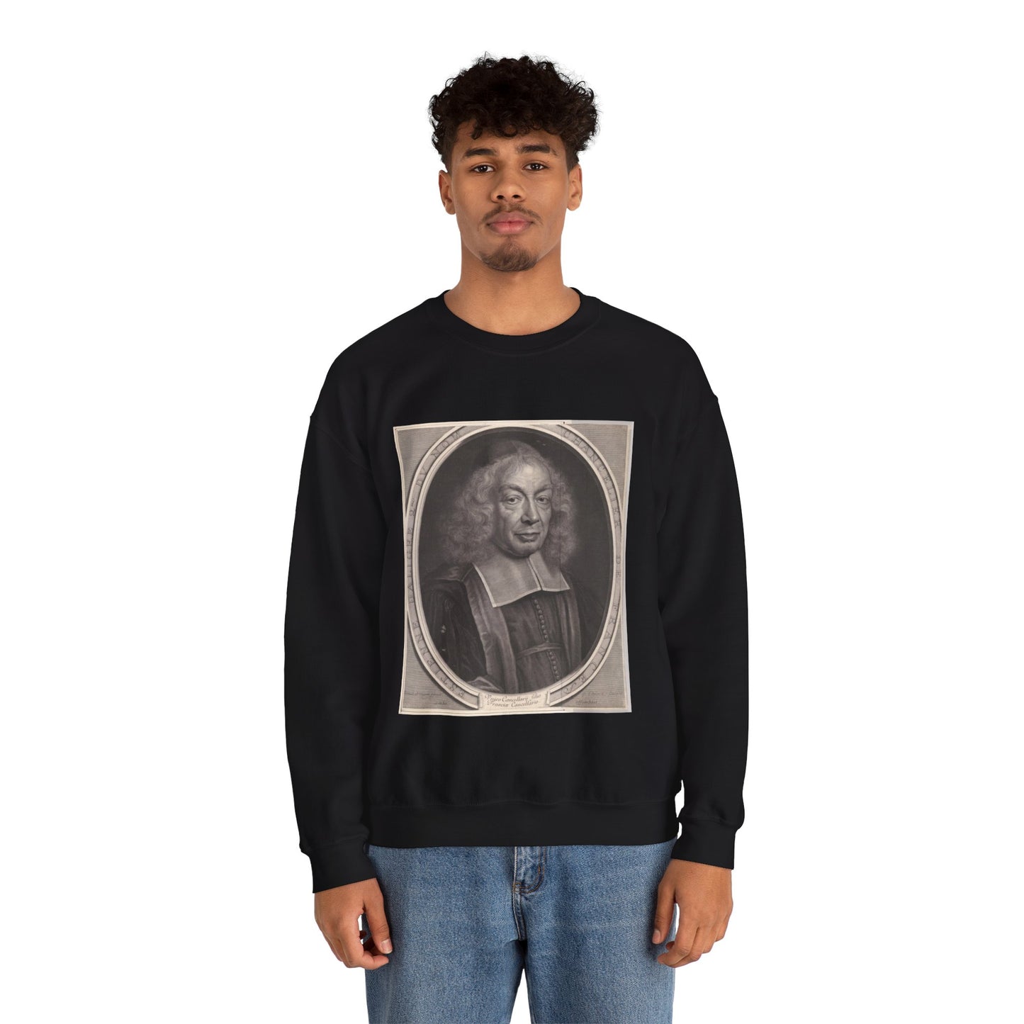 Robert Nanteuil - Gérard Edelinck - Etienne Dalligre, Chancelier de France Black Heavy Blend Adult Crew Neck SweatShirt