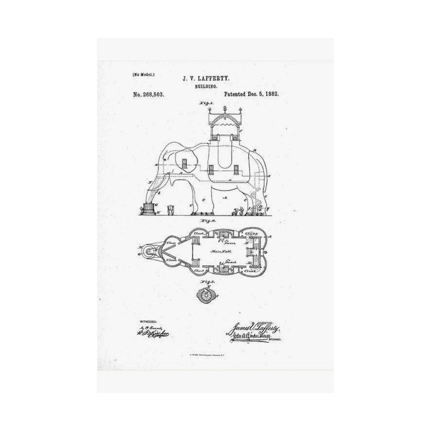 Patent Drawing of Engine - Lucy-USpatent268503 1882 Public domain image High Quality Matte Wall Art Poster for Home, Office, Classroom