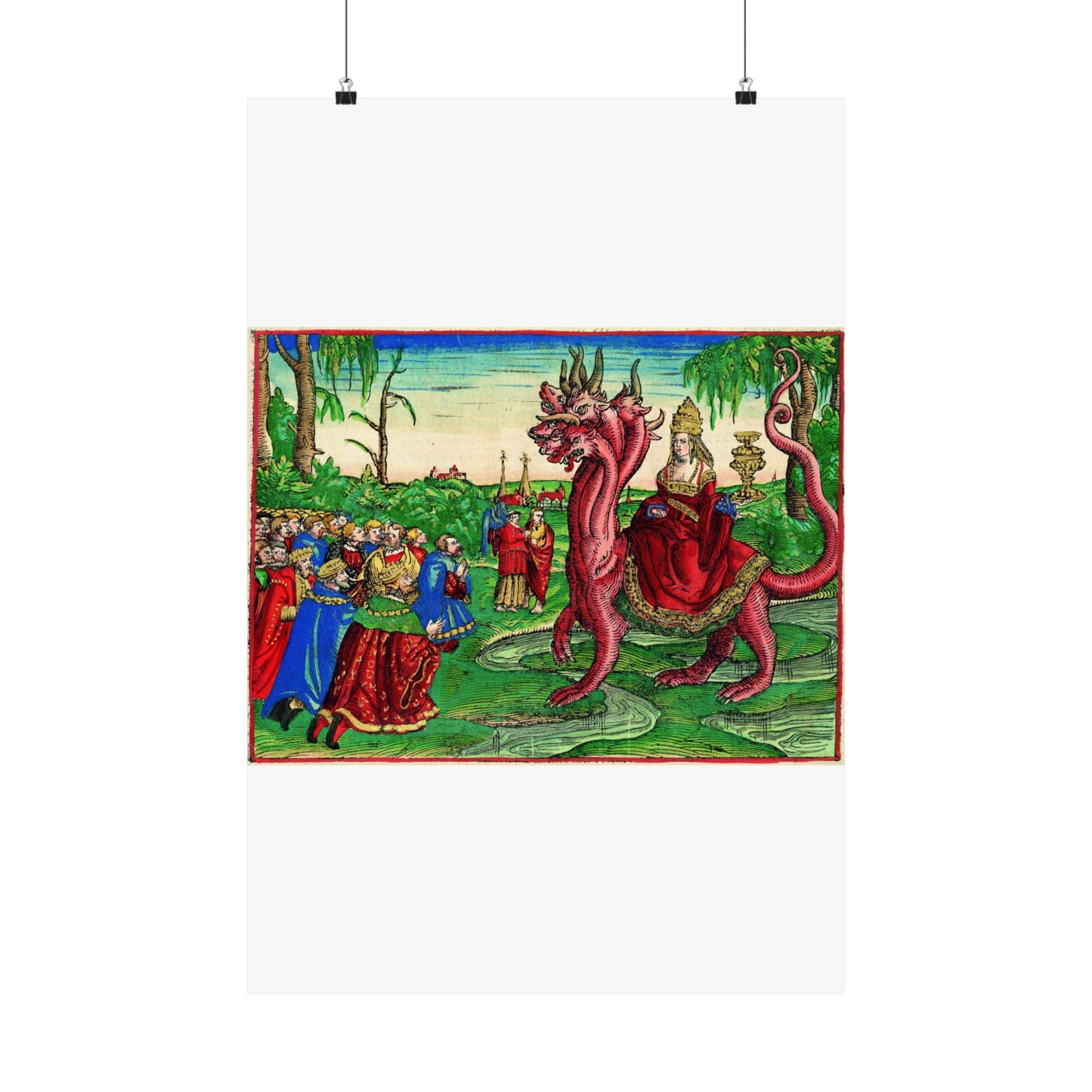 Whore-babylon-luther-bible-1534-saturated High Quality Matte Wall Art Poster for Home, Office, Classroom