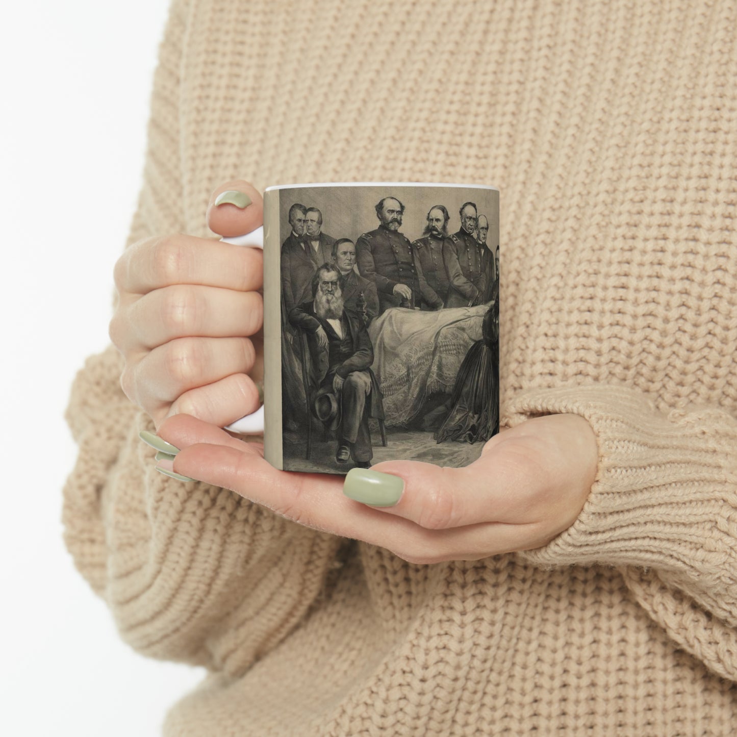 Death bed of Lincoln / A. Brett & Co. 83 Nassau St. Beautiful Novelty Ceramic Coffee Mug 11oz