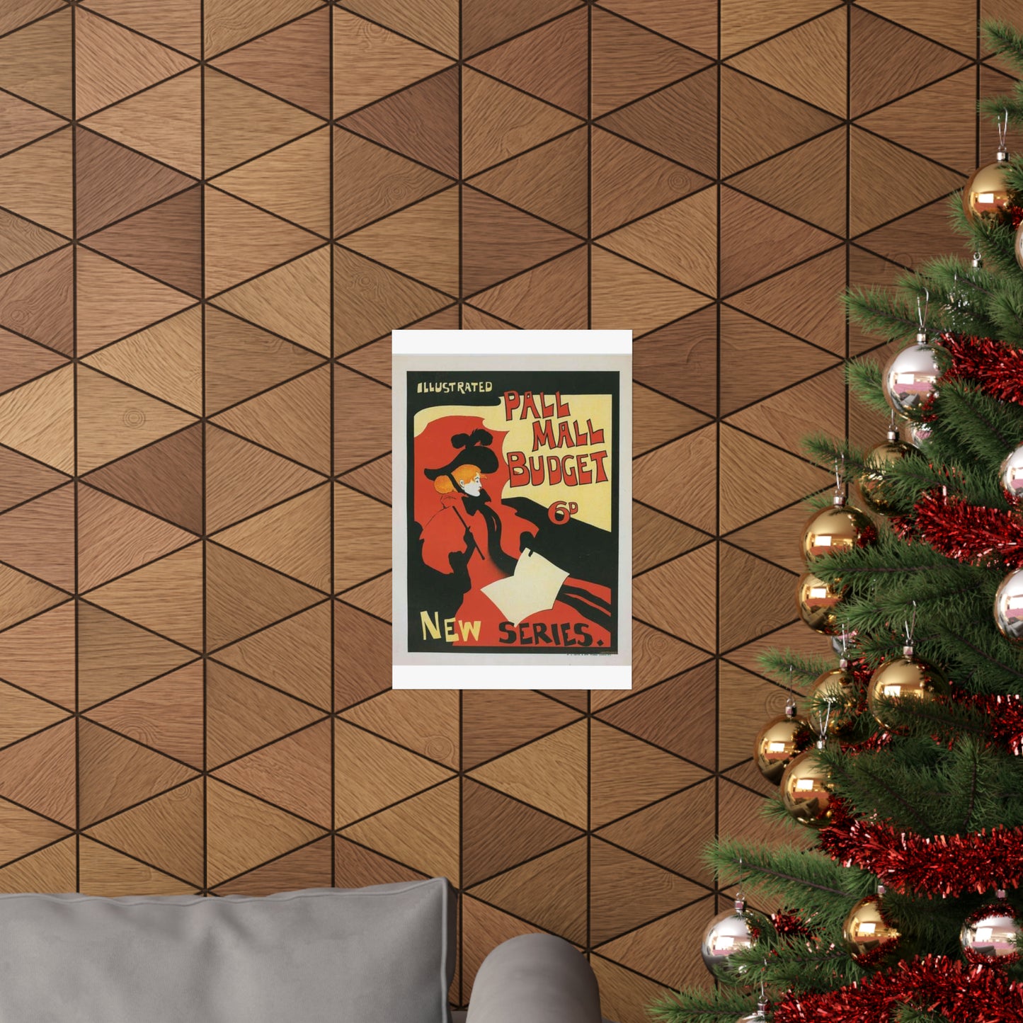 Affiche anglaise pour la revue hebdomadaire "Illustrated Pall Mall Budget". High Quality Matte Wall Art Poster for Home, Office, Classroom