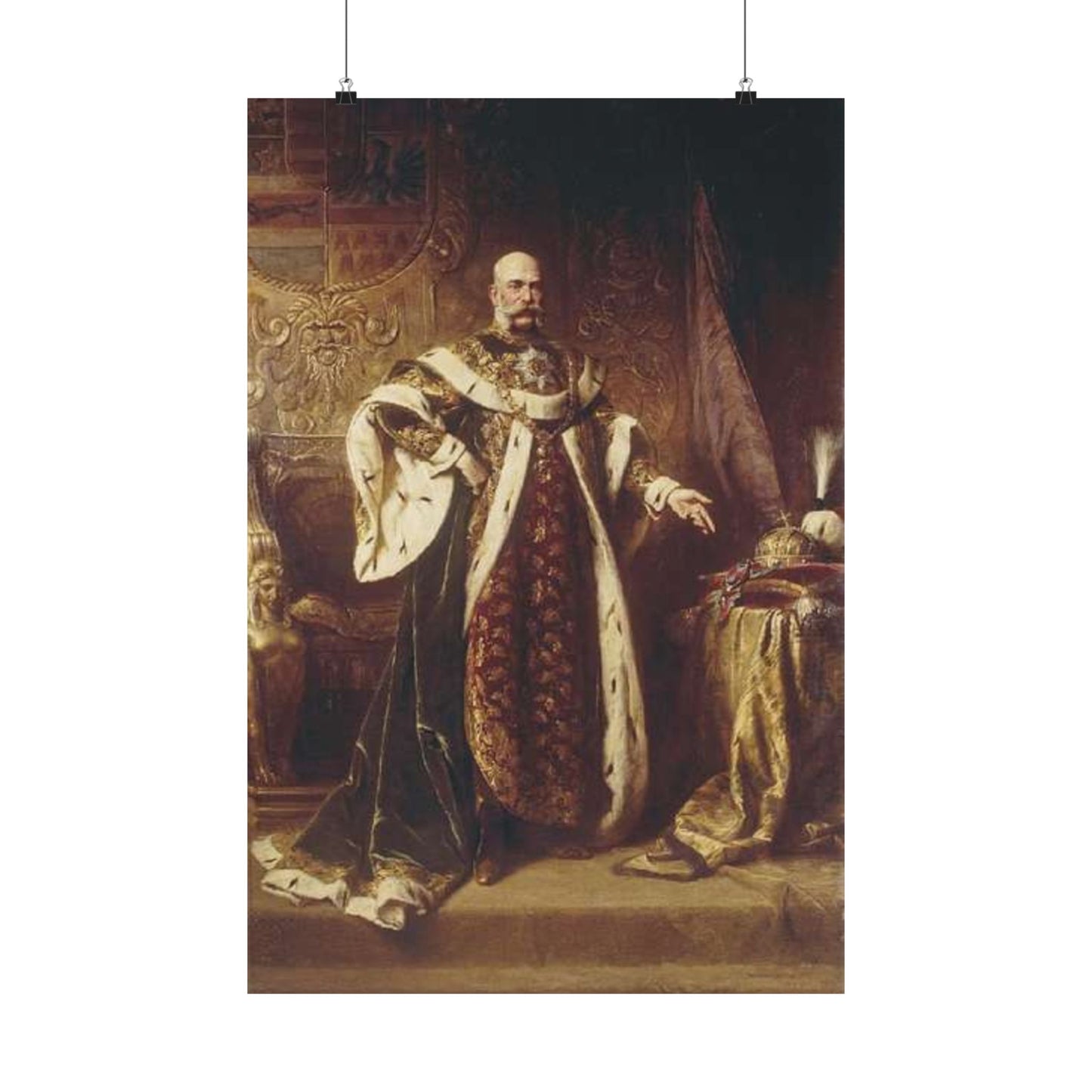 Franz Josef I as Sovereign of the RHOStSte by Gyula Benczur 1894 High Quality Matte Wall Art Poster for Home, Office, Classroom