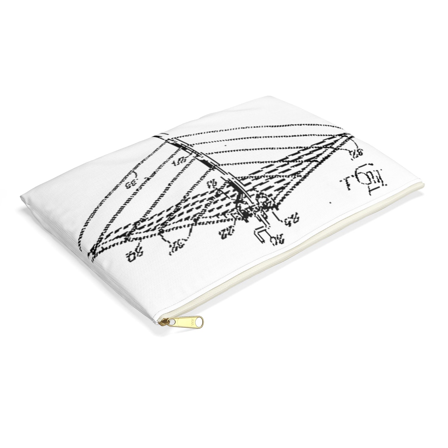 Patent drawing - Clothes dryer Public domain image Large Organizer Pouch with Black Zipper