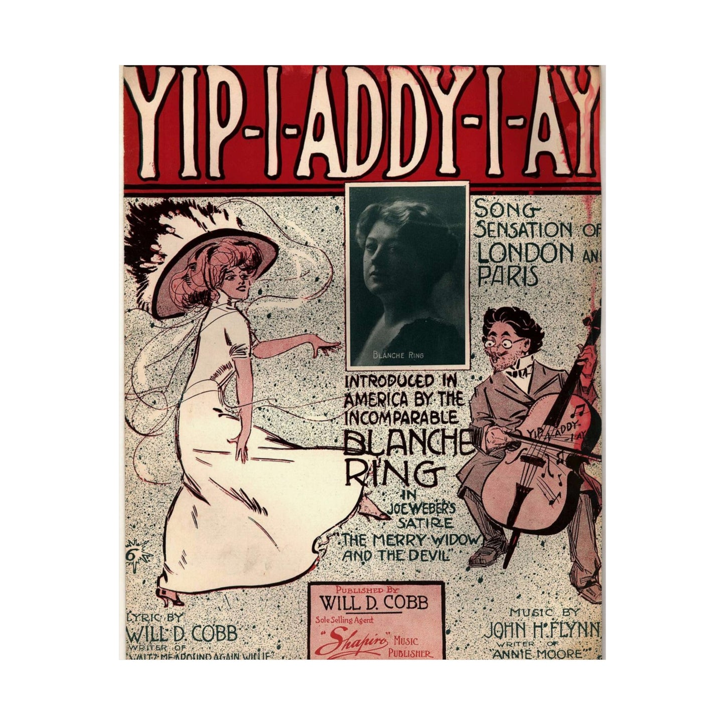 Yip I addy I ay! - Public domain American sheet music High Quality Matte Wall Art Poster for Home, Office, Classroom