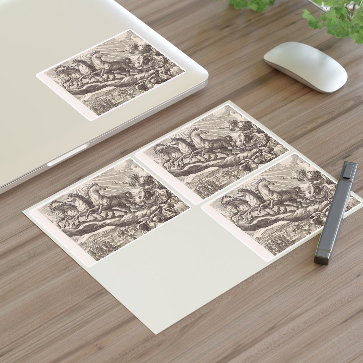 Johannes Wierix - Hemelvaart van Elia Laminated UV Protective Vinyl Stickers