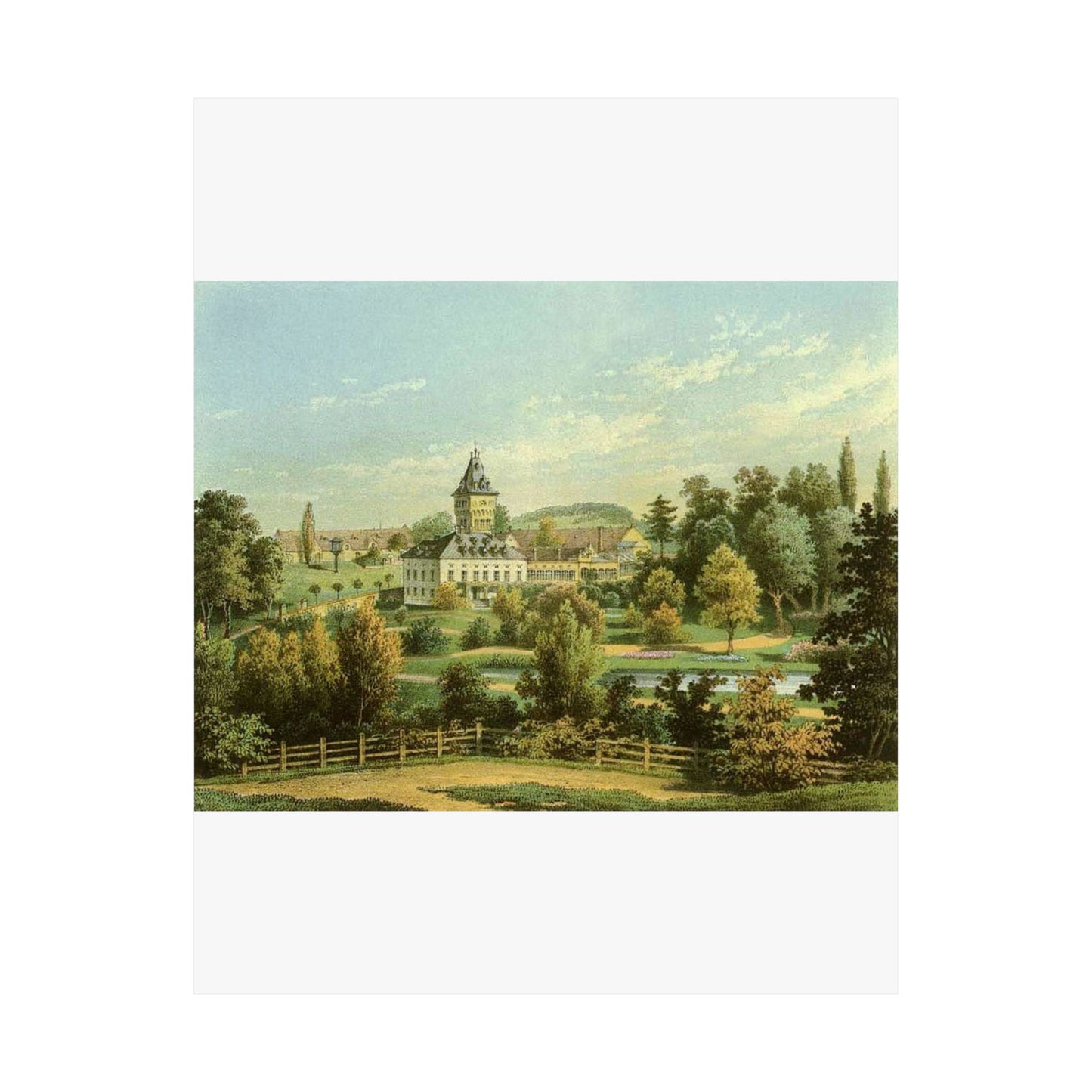 Schloss Peilau-Gladishof Sammlung Duncker High Quality Matte Wall Art Poster for Home, Office, Classroom