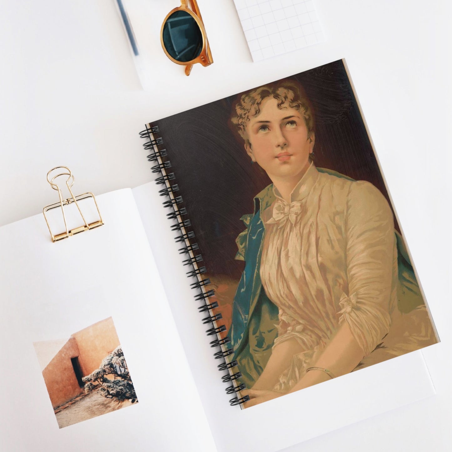 Devotion - Print, Library of Congress collection Spiral Bound Ruled Notebook with Printed Cover