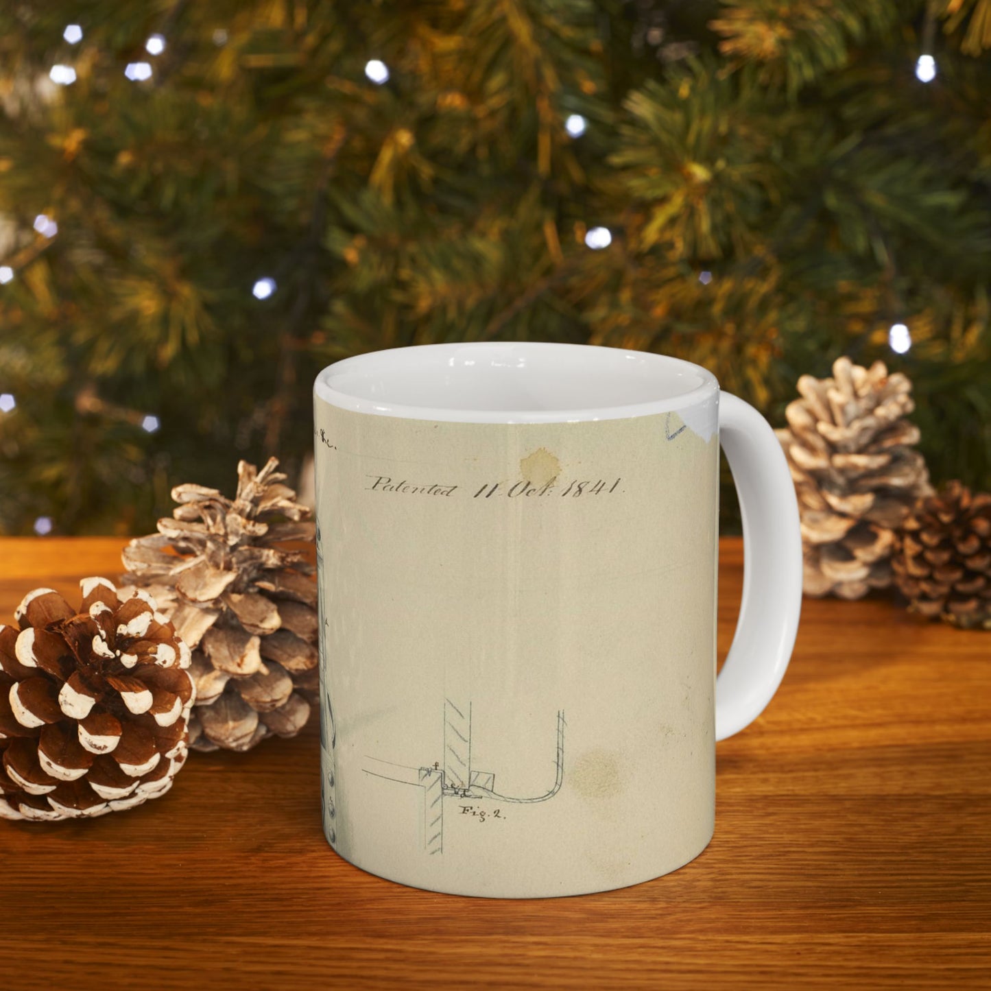 Patent drawing - Drawing of a Traveling Trunk Public domain image Beautiful Novelty Ceramic Coffee Mug 11oz
