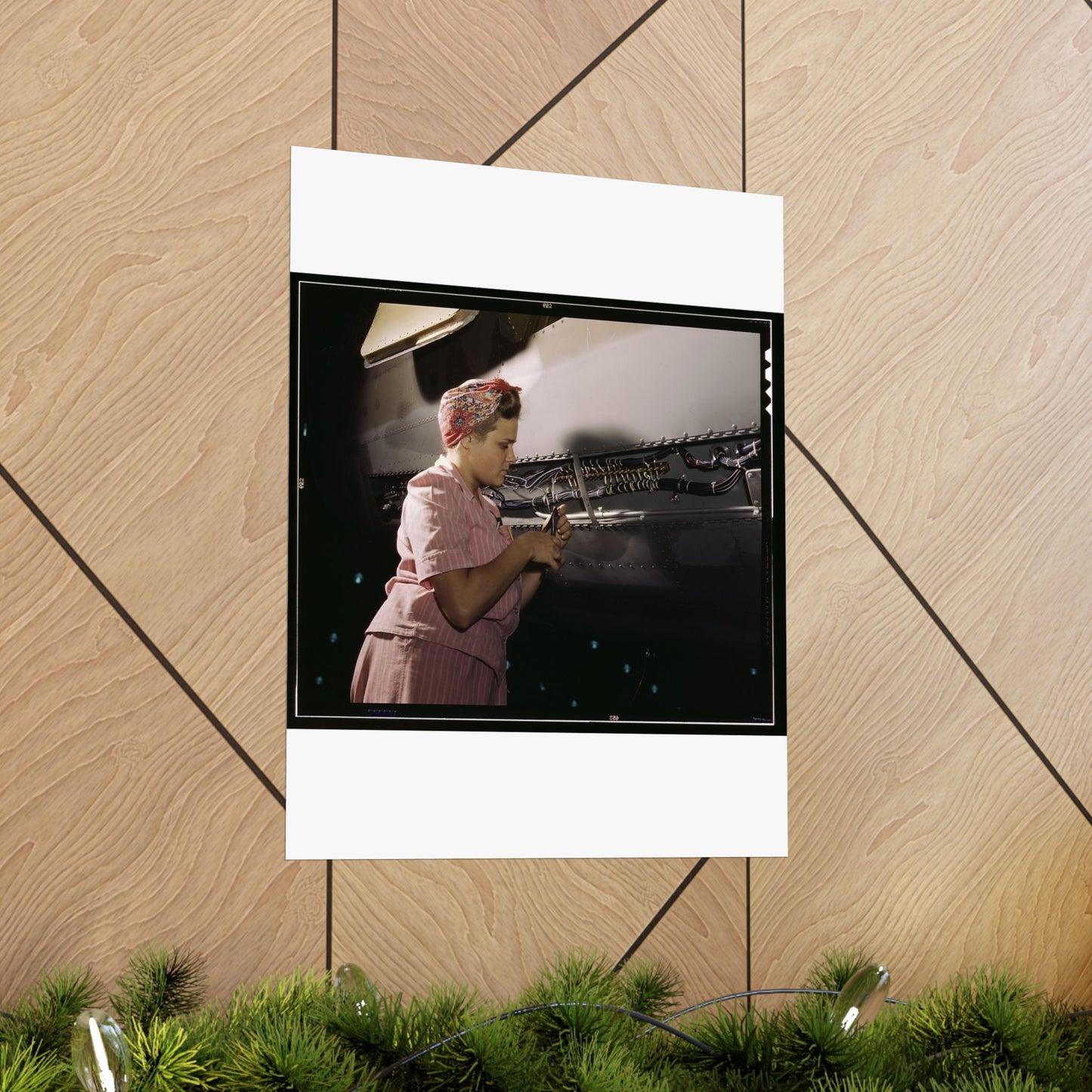 With careful Douglas training, women do accurate electrical assembly and installation work, Douglas Aircraft Company, Long Beach, Calif. High Quality Matte Wall Art Poster for Home, Office, Classroom