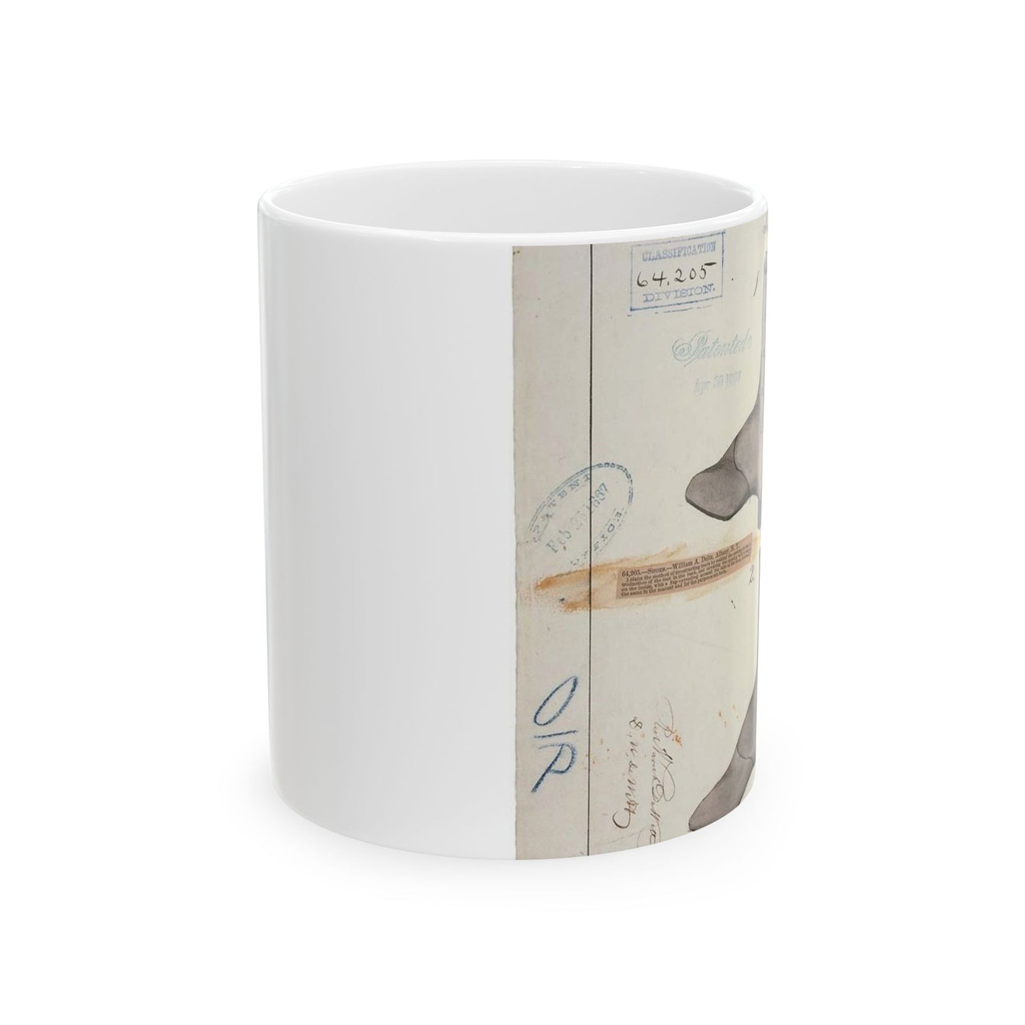 Patent drawing - Drawing of Improved Boot Public domain image Beautiful Novelty Ceramic Coffee Mug 11oz