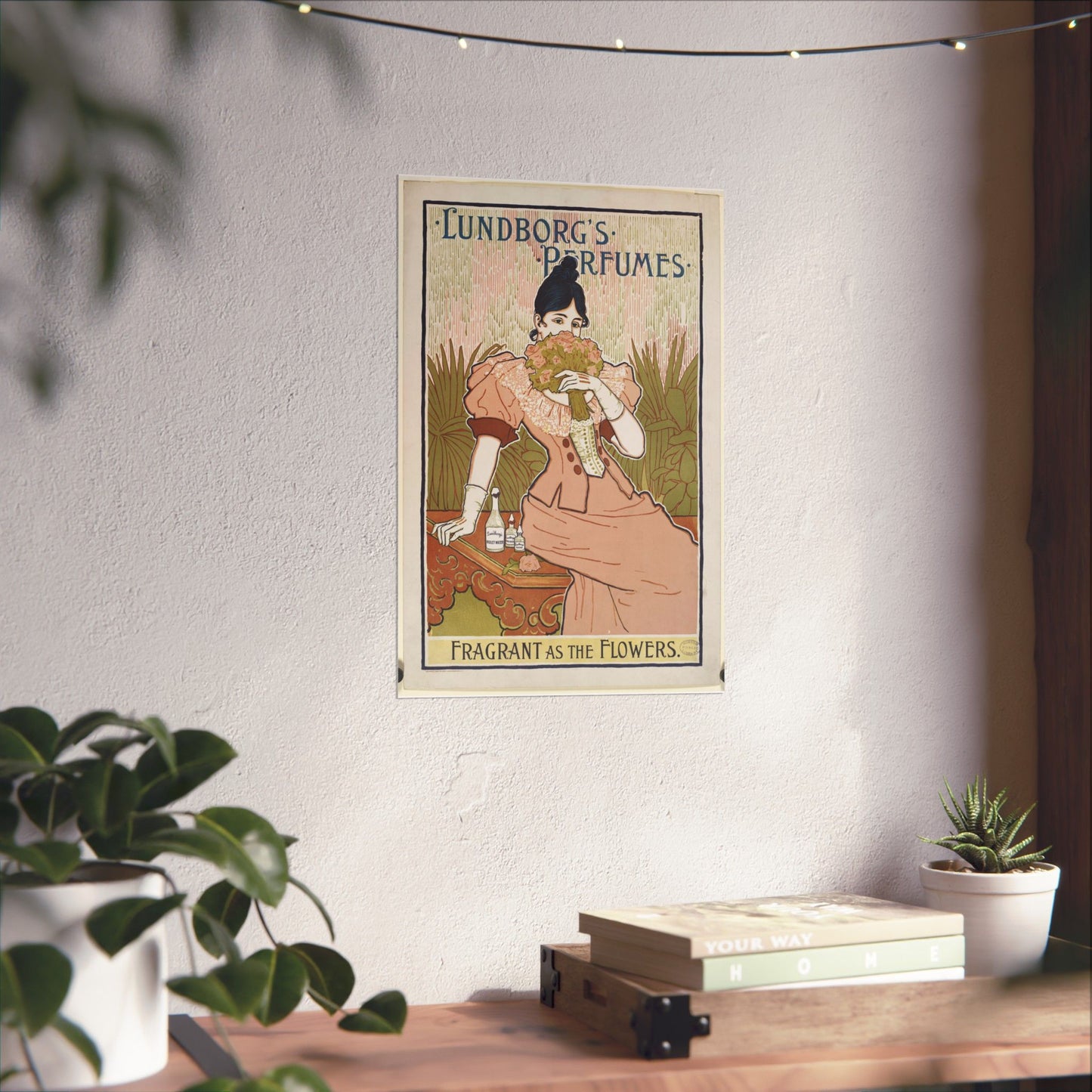 Lundborg's perfumes, Art Nouveau poster High Quality Matte Wall Art Poster for Home, Office, Classroom