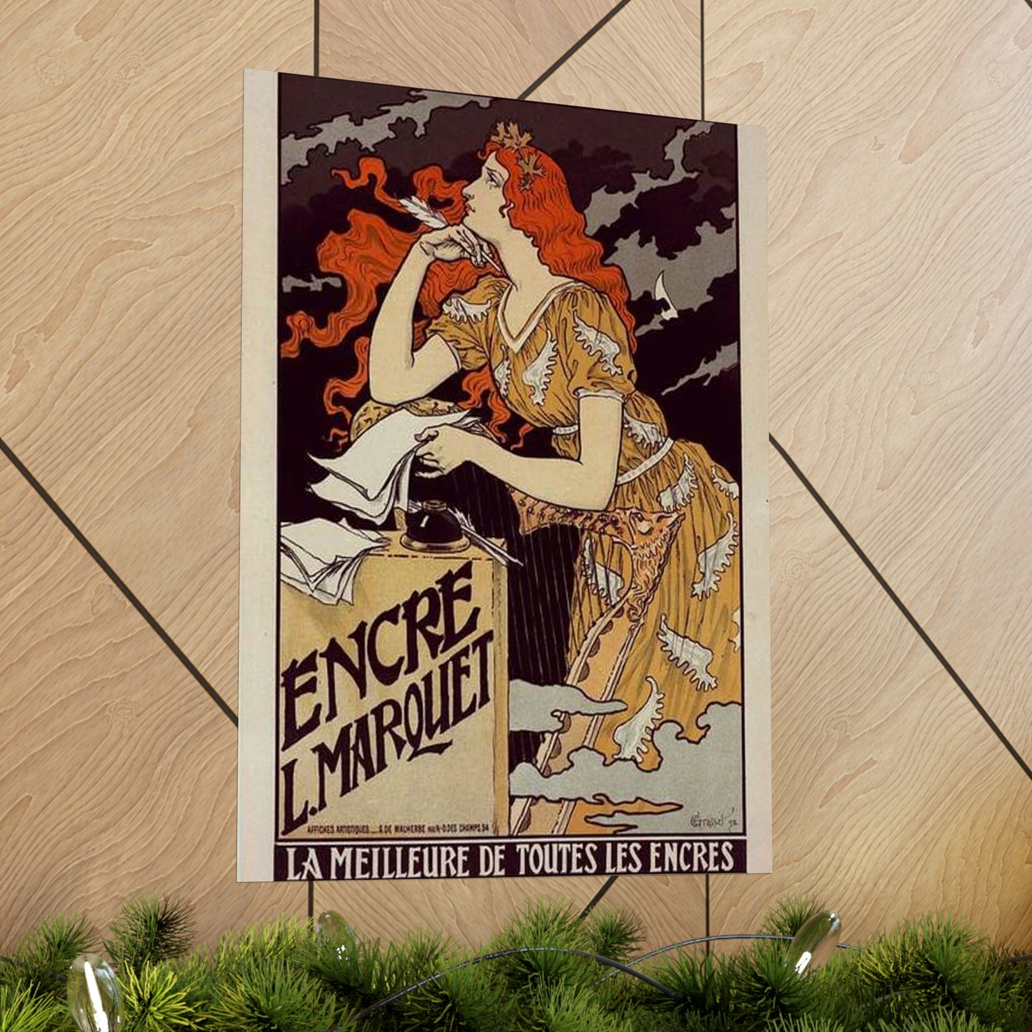 Affiche pour l' "Encre Marquet". High Quality Matte Wall Art Poster for Home, Office, Classroom