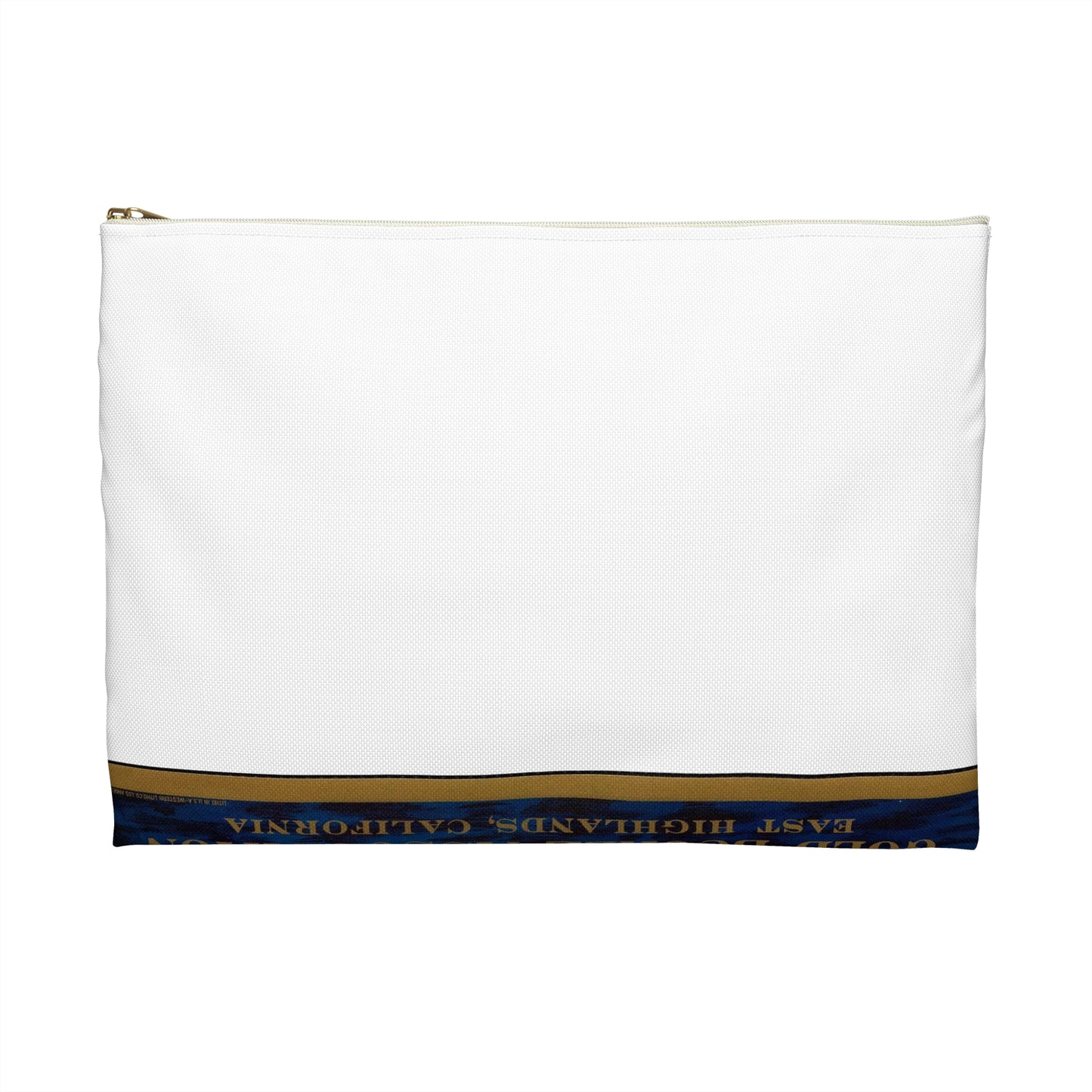 Greenspot Brand: Gold Buckle Association, East Highlands, California Large Organizer Pouch with Black Zipper