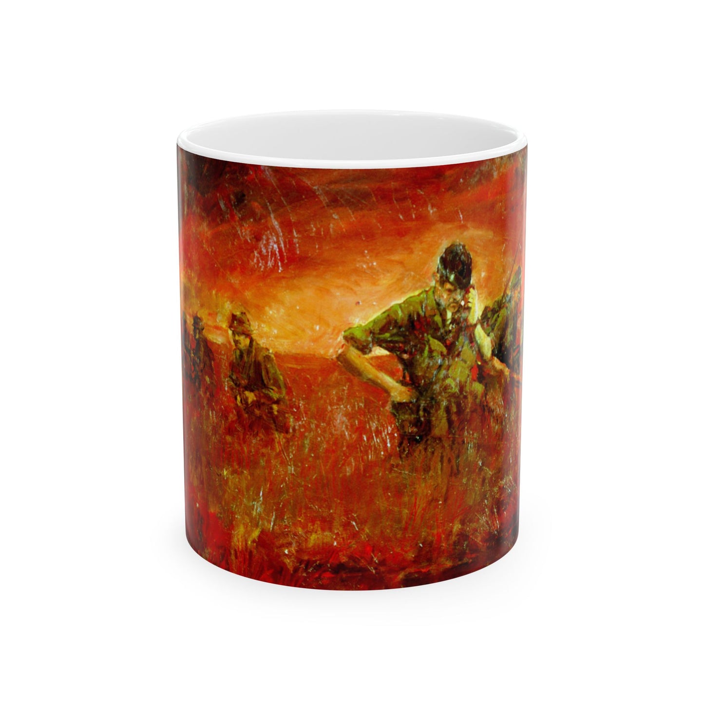Artwork: "Man/Ready" Vietnam. Artist: Paul MAC Wiliams. Catalog Number: 1.141.87 Beautiful Novelty Ceramic Coffee Mug 11oz
