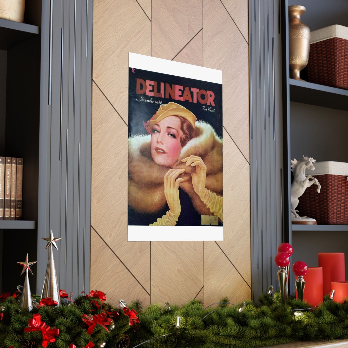 Delineator 1934-11 - Art Deco public domain image High Quality Matte Wall Art Poster for Home, Office, Classroom