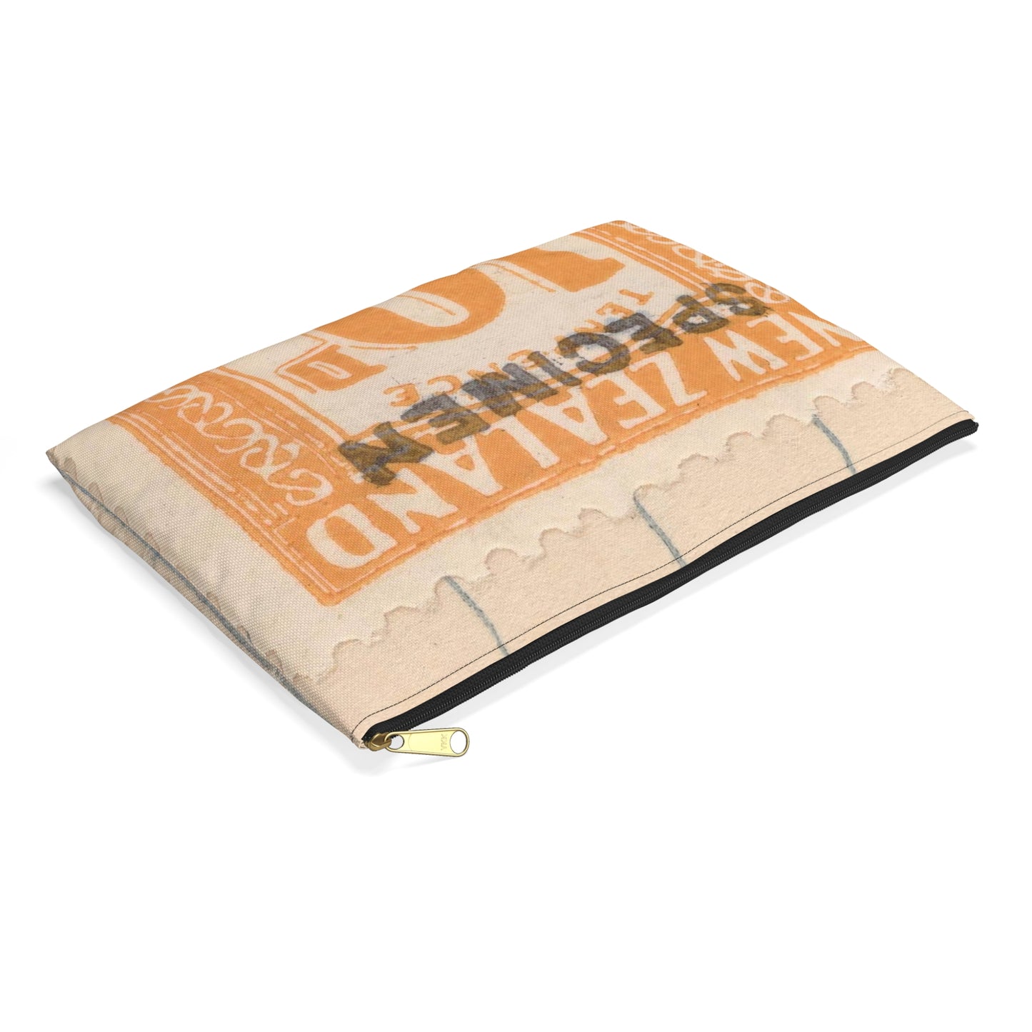 Ten penny Unemployment Relief stamp overprinted 'Specimen' Large Organizer Pouch with Black Zipper