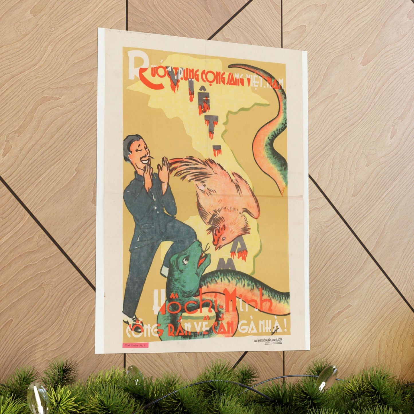 Viet Poster #2, Cold War American Propaganda poster High Quality Matte Wall Art Poster for Home, Office, Classroom
