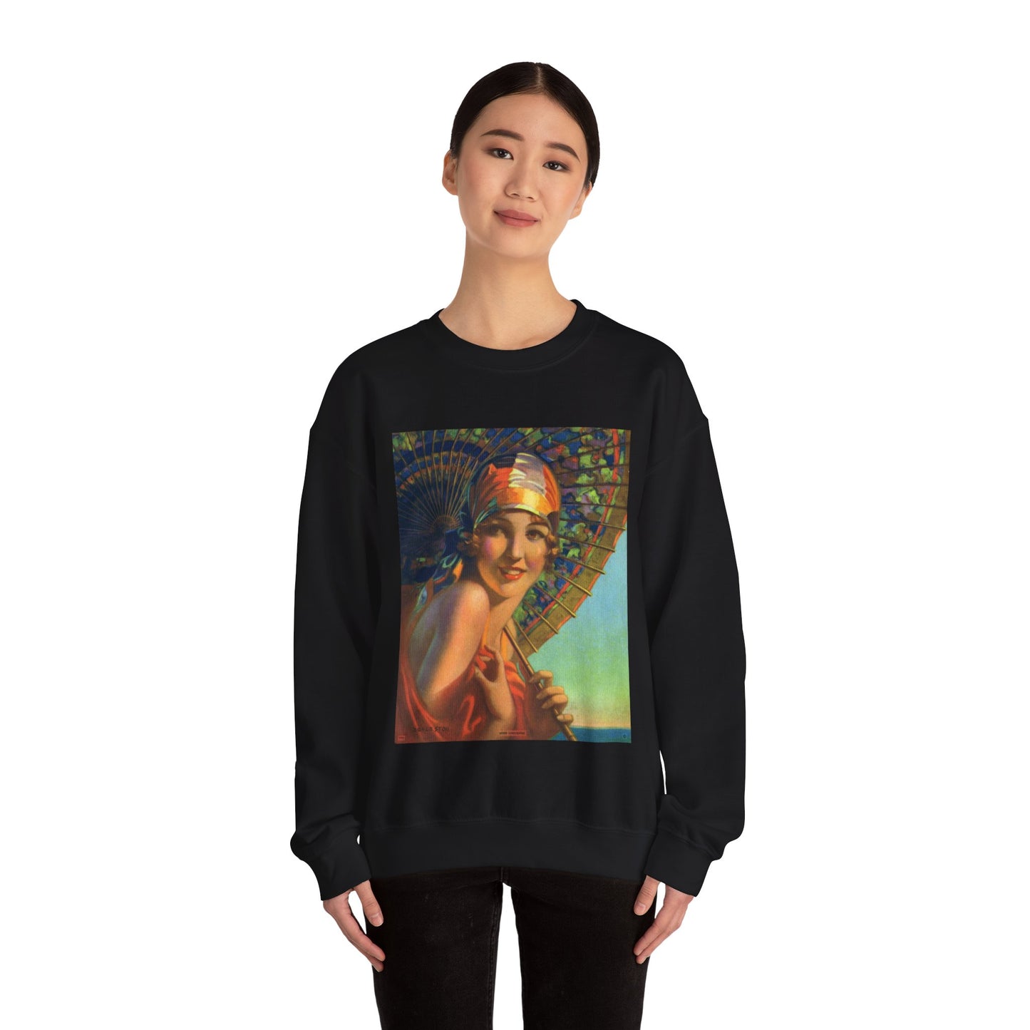 Miss Universe by Edward Mason Eggleston, 1933 Black Heavy Blend Adult Crew Neck SweatShirt