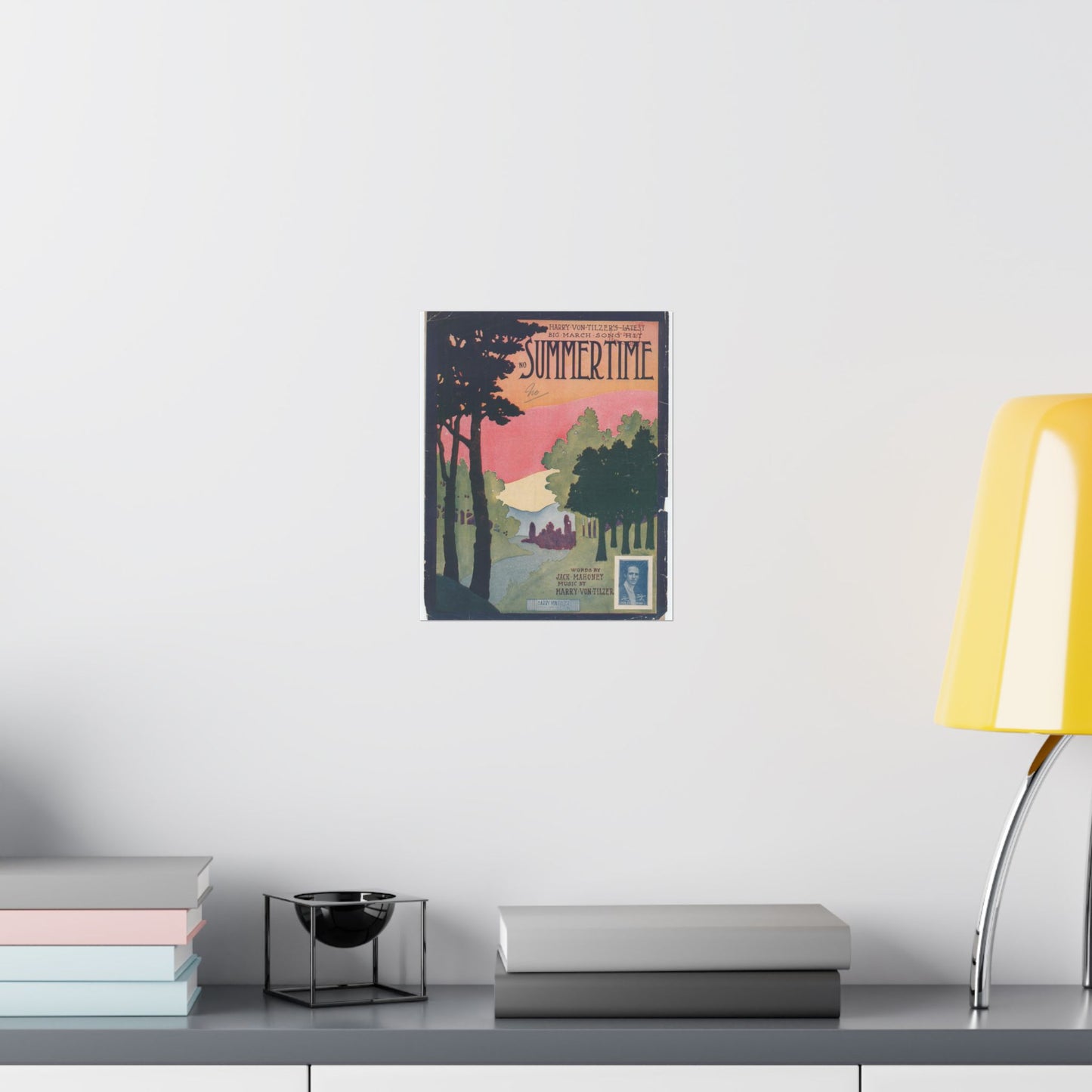 Summertime, musical notation - Public domain American sheet music High Quality Matte Wall Art Poster for Home, Office, Classroom