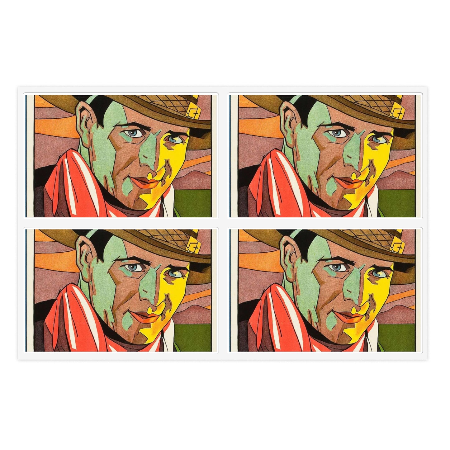 Jesse James 1927 poster, Art Deco Poster Laminated UV Protective Vinyl Stickers