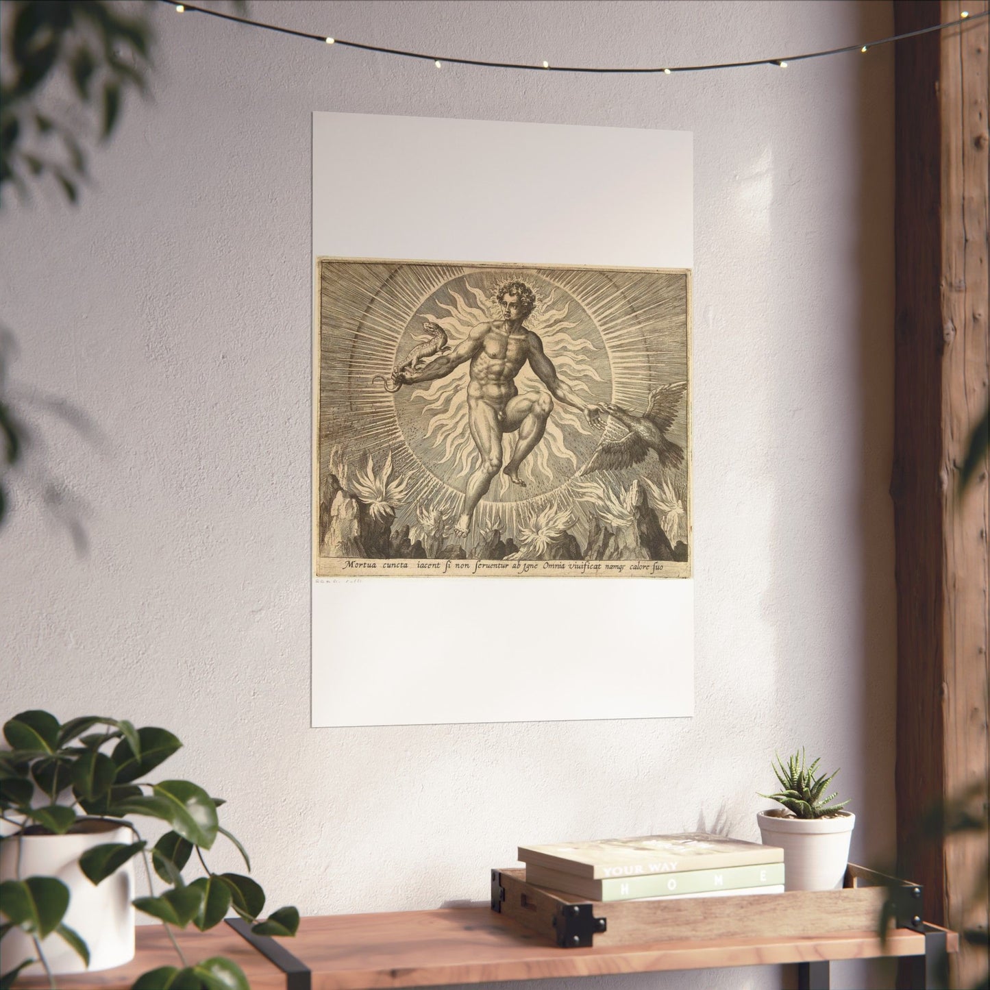 Adriaen Collaert - Vuur - Engraving, Public domain image High Quality Matte Wall Art Poster for Home, Office, Classroom