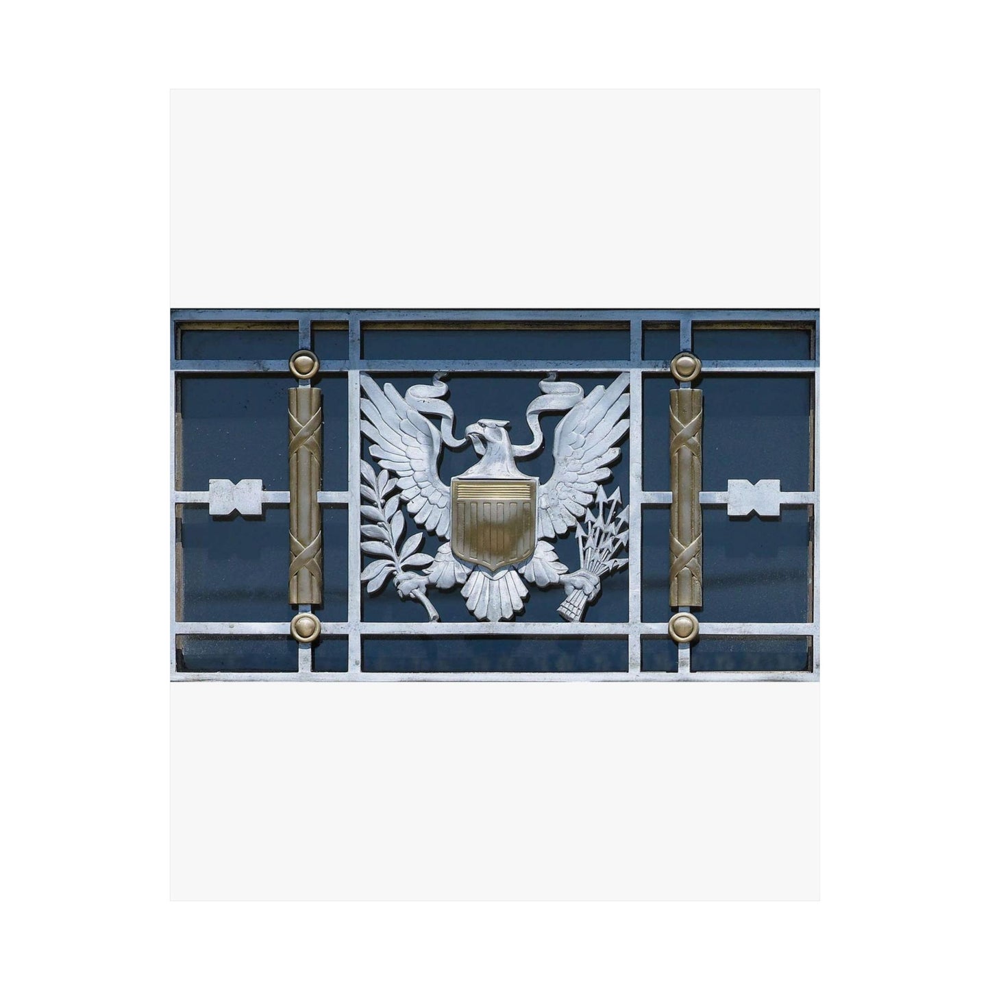Door detail, Robert J. Nealon Federal Building and U.S. Courthouse, Scranton, Pennsylvania High Quality Matte Wall Art Poster for Home, Office, Classroom