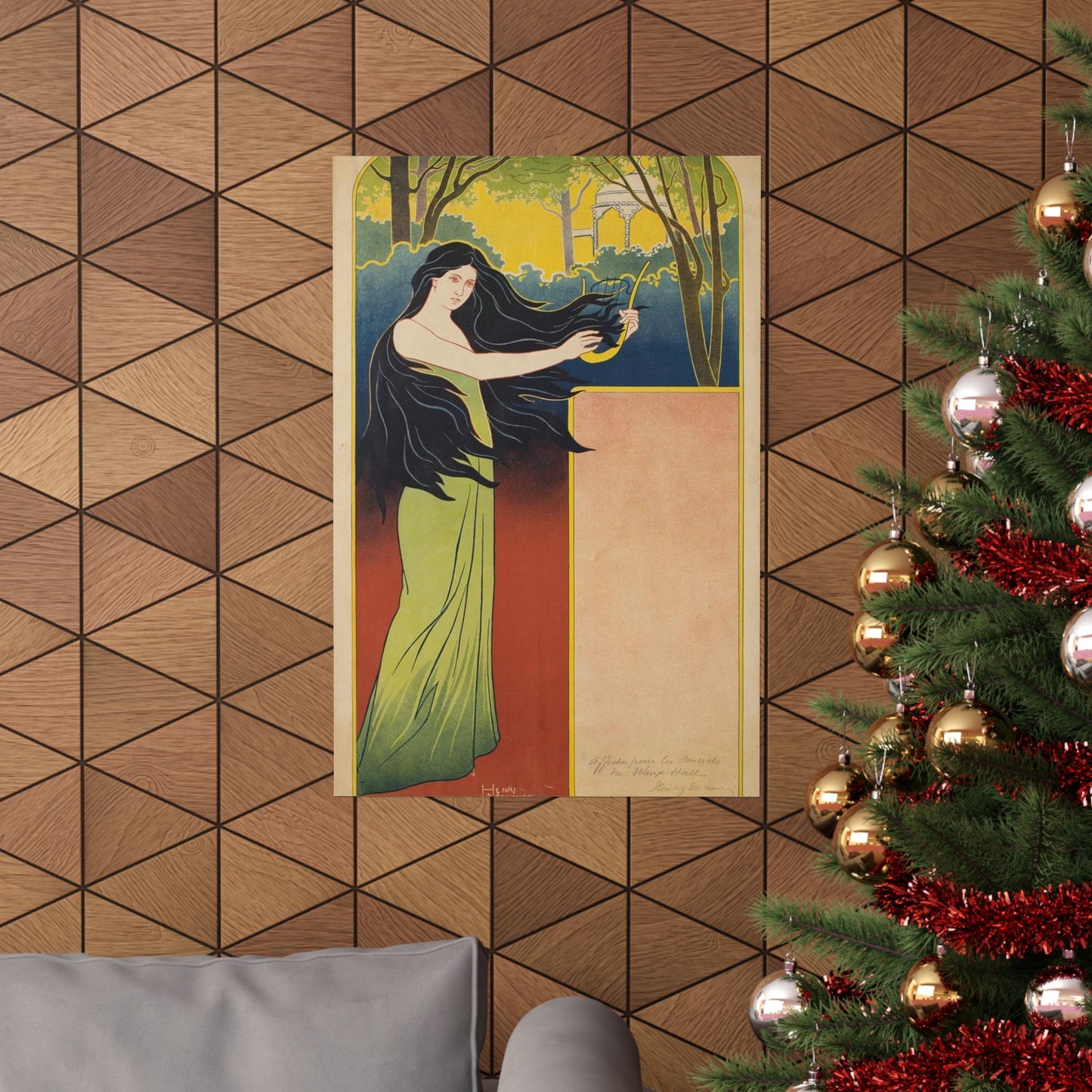 A painting of a woman with long black hair. Vintage art deco, beauty fashion. High Quality Matte Wall Art Poster for Home, Office, Classroom