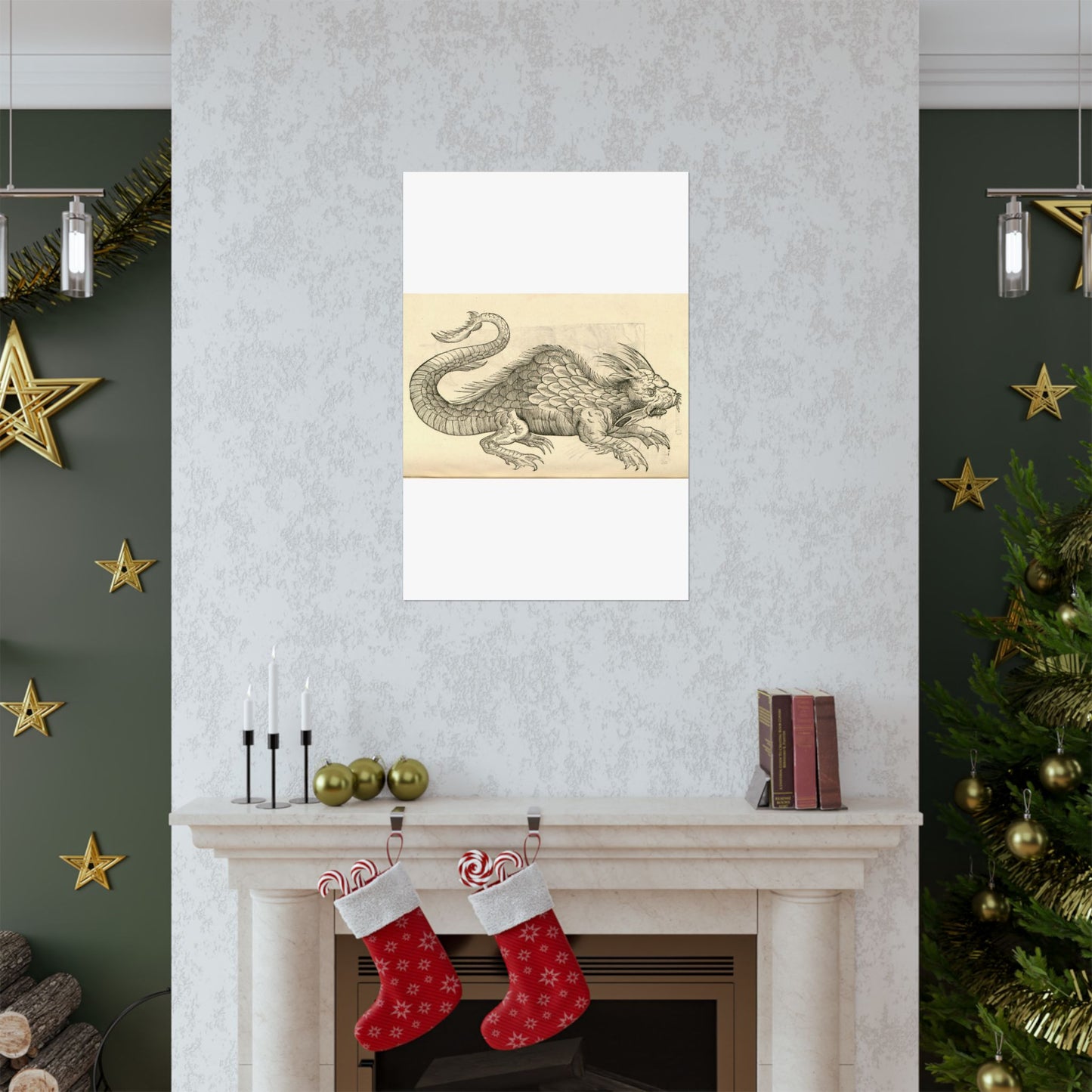 Orobonis Piscis effigies - Public domain portrait drawing High Quality Matte Wall Art Poster for Home, Office, Classroom
