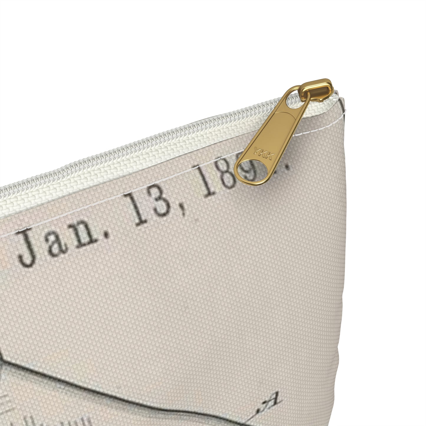 Patent drawing - for S. D. Mott's Racing Indicator Public domain image Large Organizer Pouch with Black Zipper