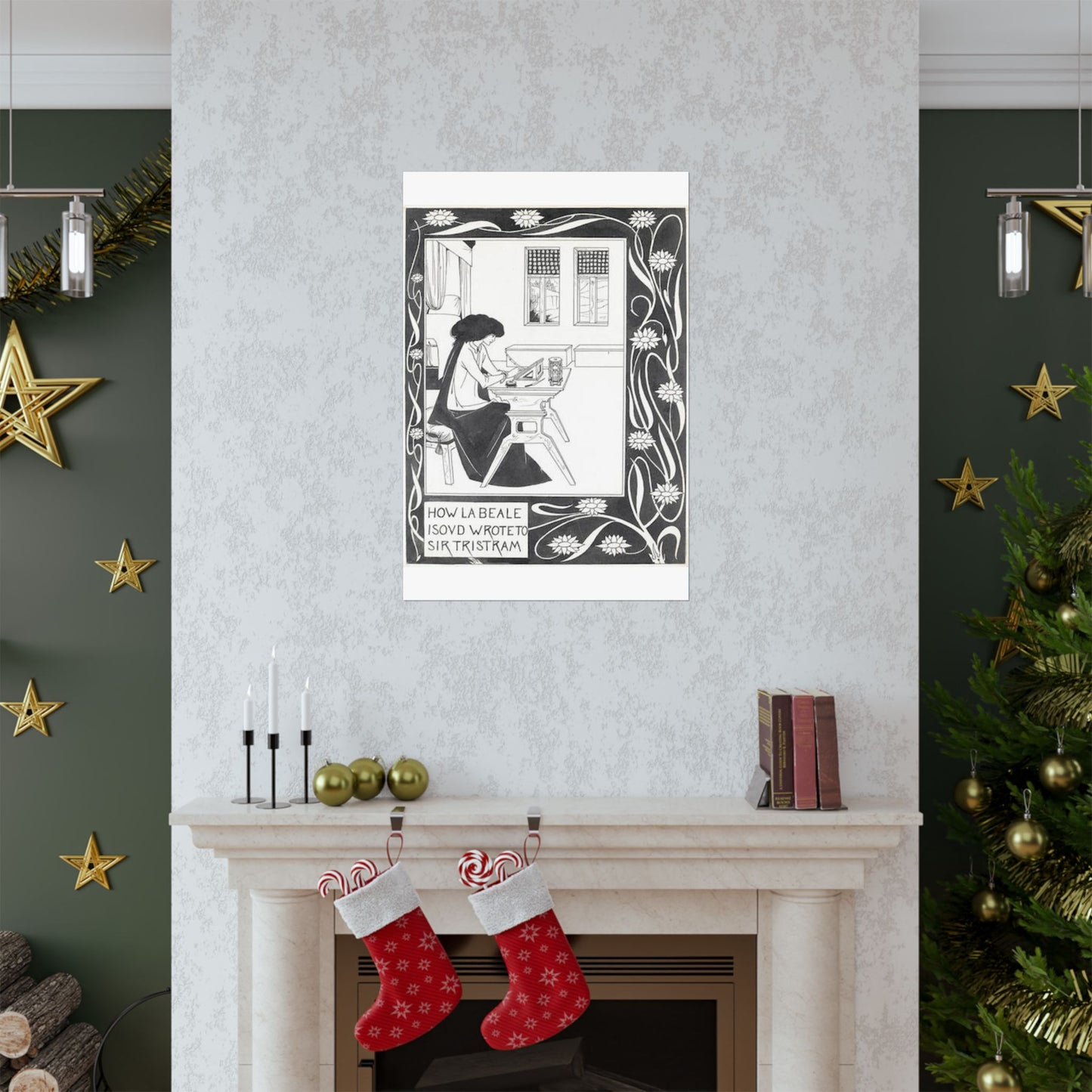 How la Beale Isoud wrote to Sir Tristram High Quality Matte Wall Art Poster for Home, Office, Classroom