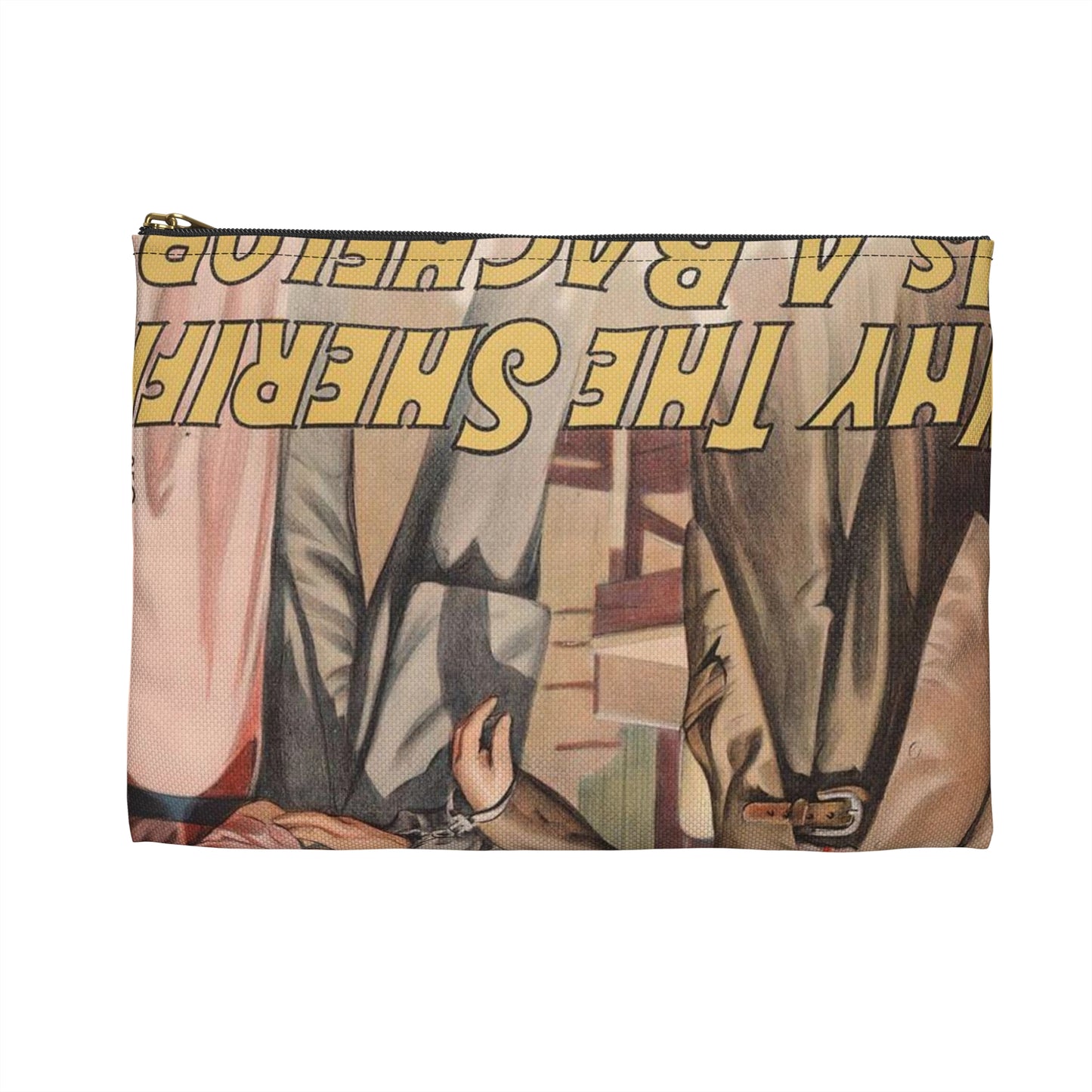 Why the sheriff is a bachelor The fragile reward of duty. Large Organizer Pouch with Black Zipper