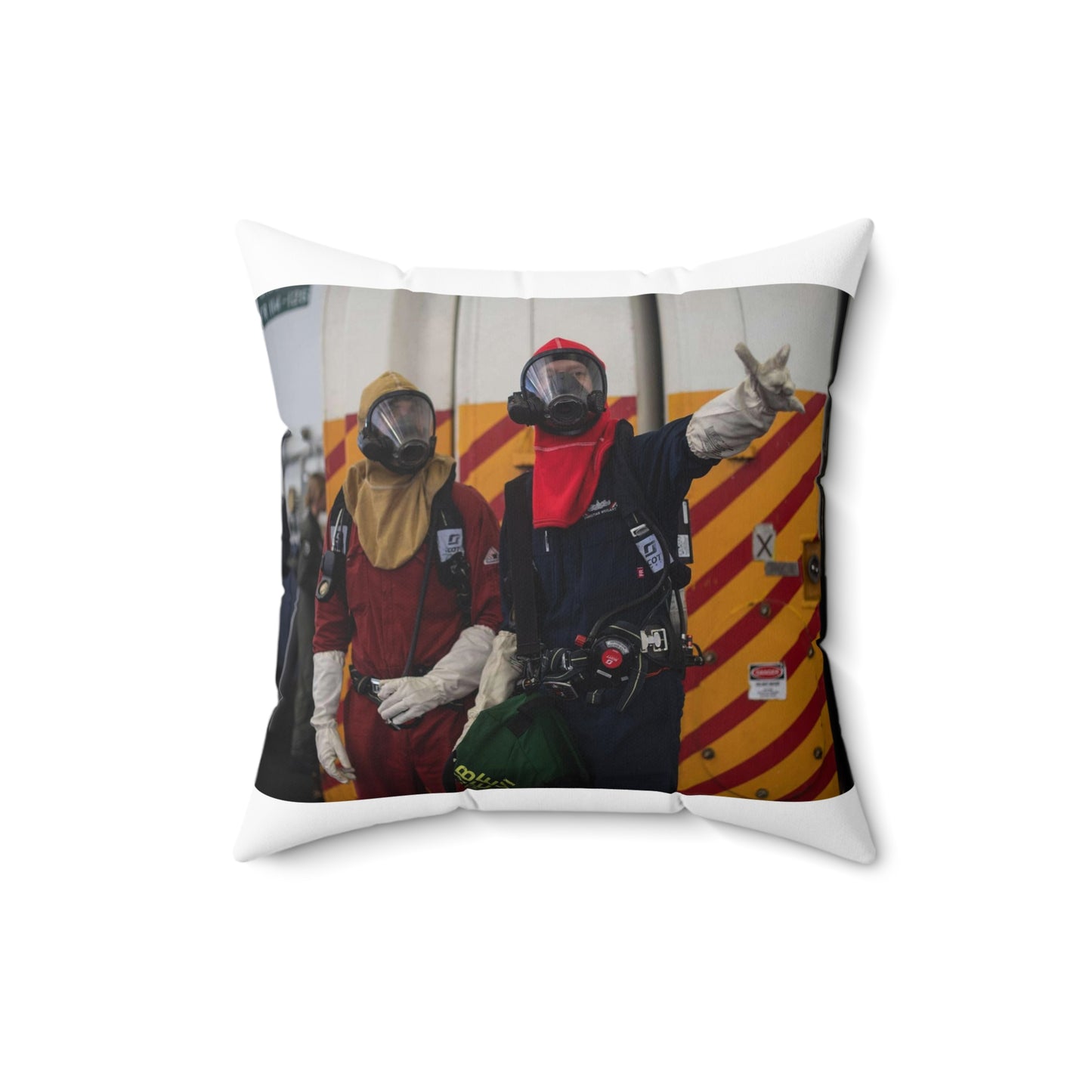 U.S. Navy Damage Controlman 2nd Class Christian Weigart, Decorative Accent Square Pillow