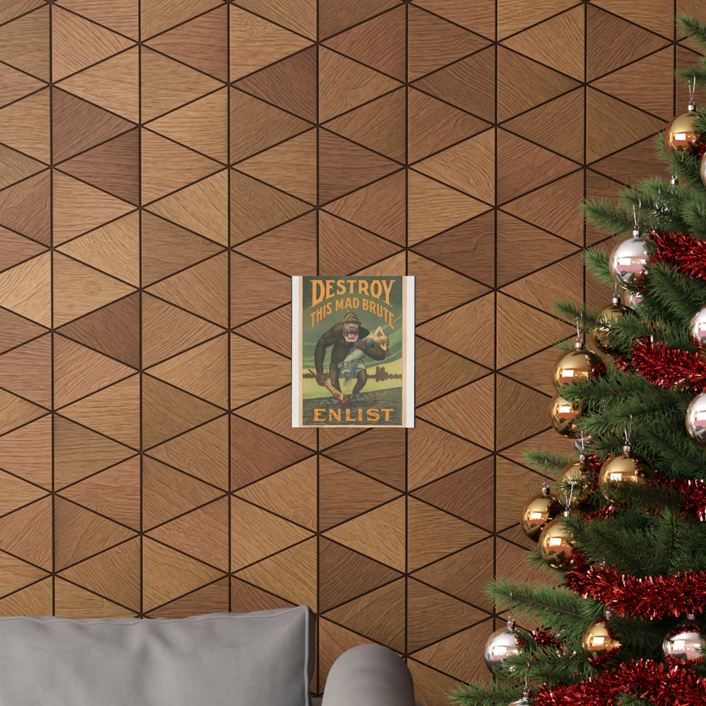 Destroy this mad brute Enlist - U.S. Army. High Quality Matte Wall Art Poster for Home, Office, Classroom