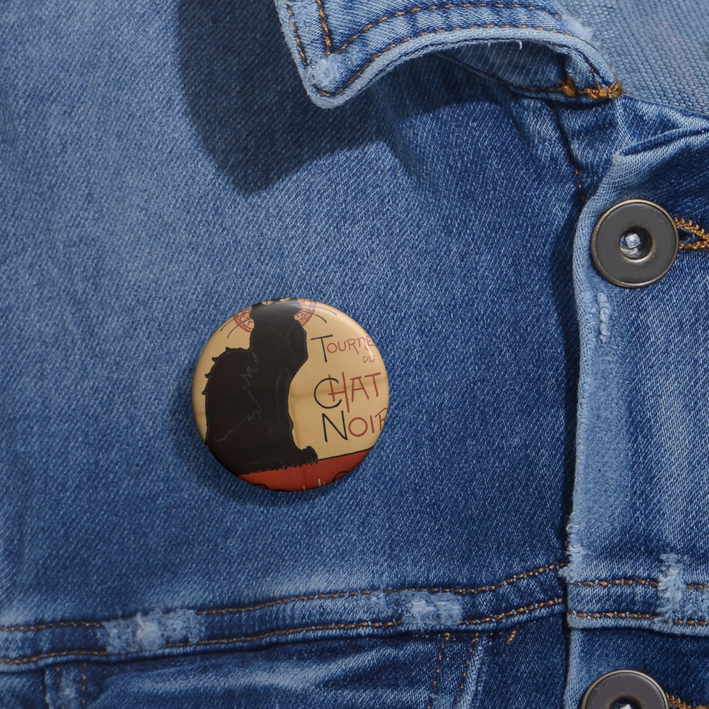Prochainement/Tournée/ DU/ CHAT/ NOIR/ AVEC/ RODOLPHE SALIS Pin Buttons with Crisp Design