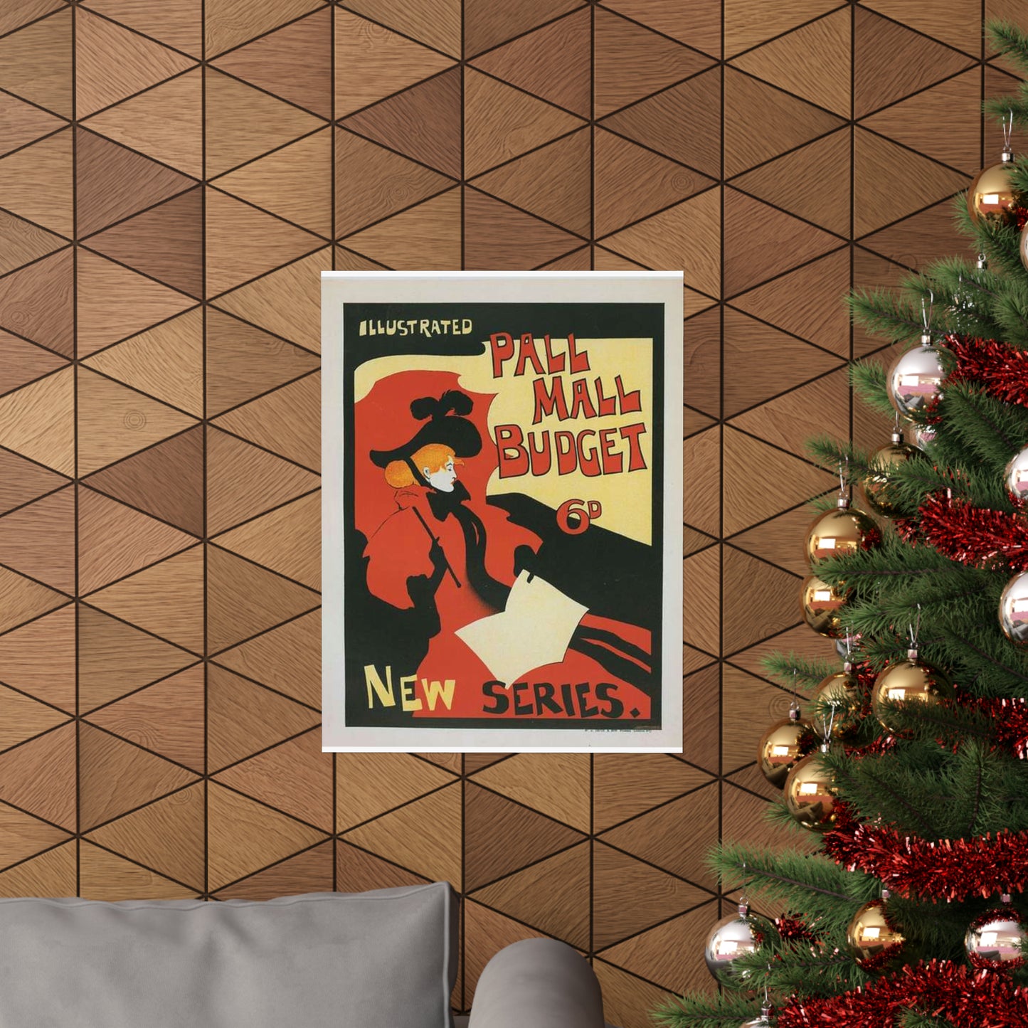 Affiche anglaise pour la revue hebdomadaire "Illustrated Pall Mall Budget". High Quality Matte Wall Art Poster for Home, Office, Classroom