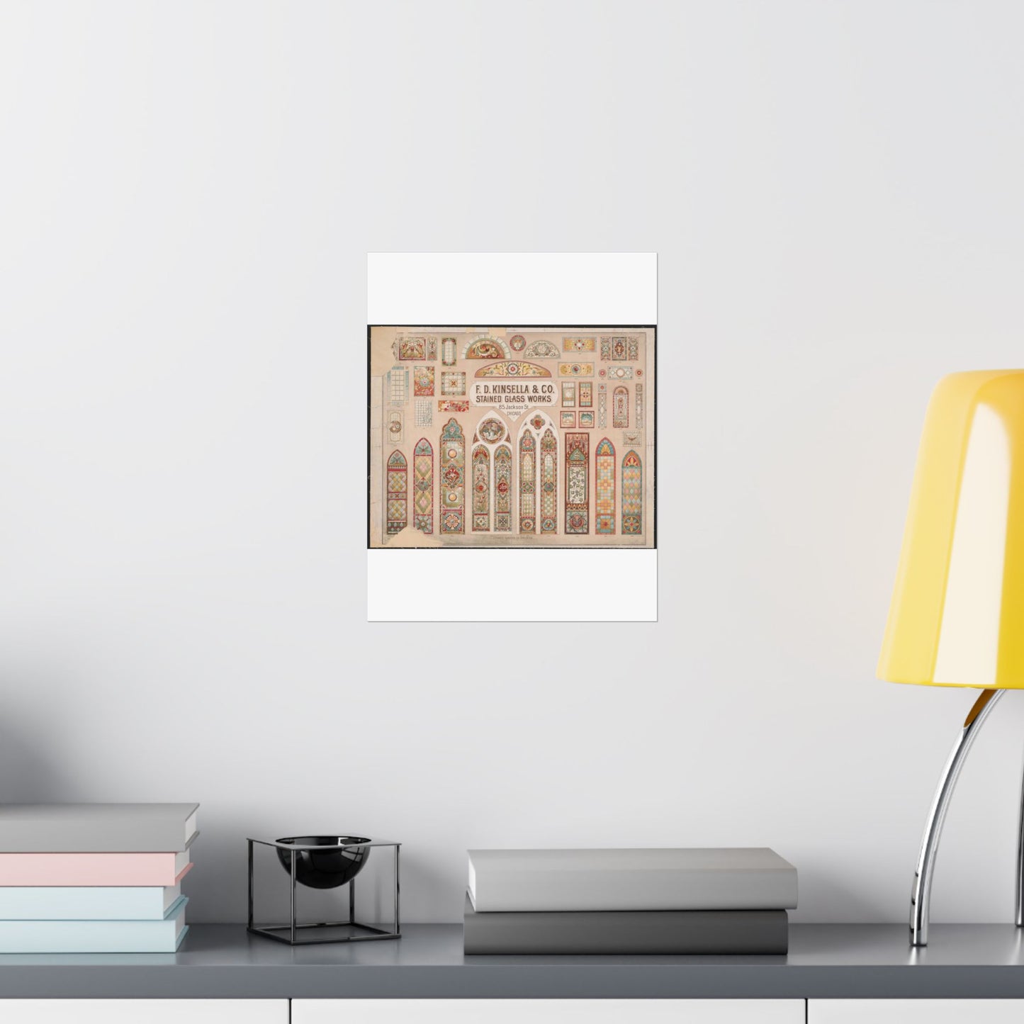F.D. Kinsella & Co., stained glass works High Quality Matte Wall Art Poster for Home, Office, Classroom