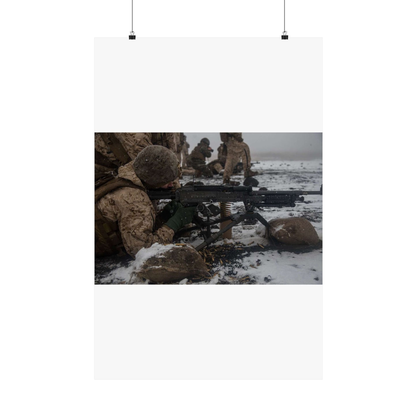 U.S. Marine Corps Lance Cpl. Jimmy Medders, a machine High Quality Matte Wall Art Poster for Home, Office, Classroom