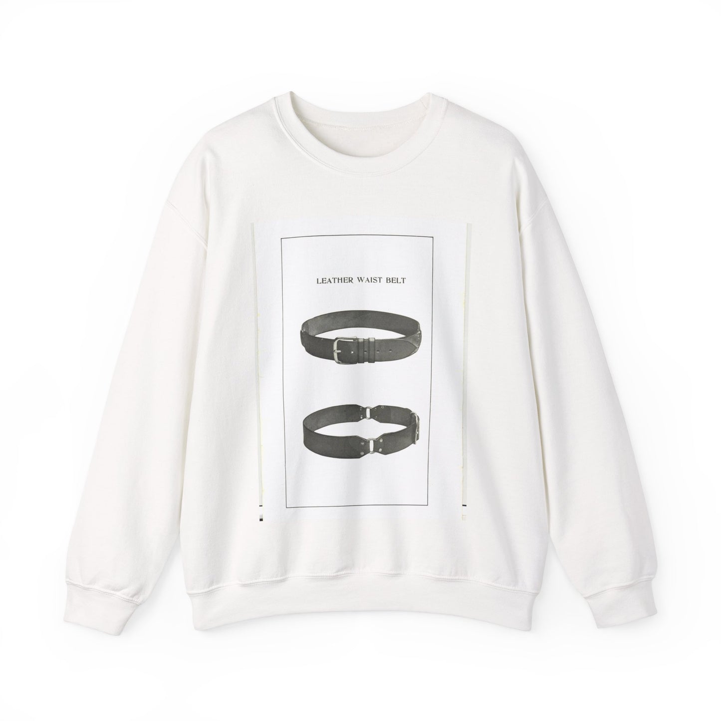 Patent drawing - Leather Waist Belt - . Public domain image White Heavy Blend Adult Crew Neck SweatShirt