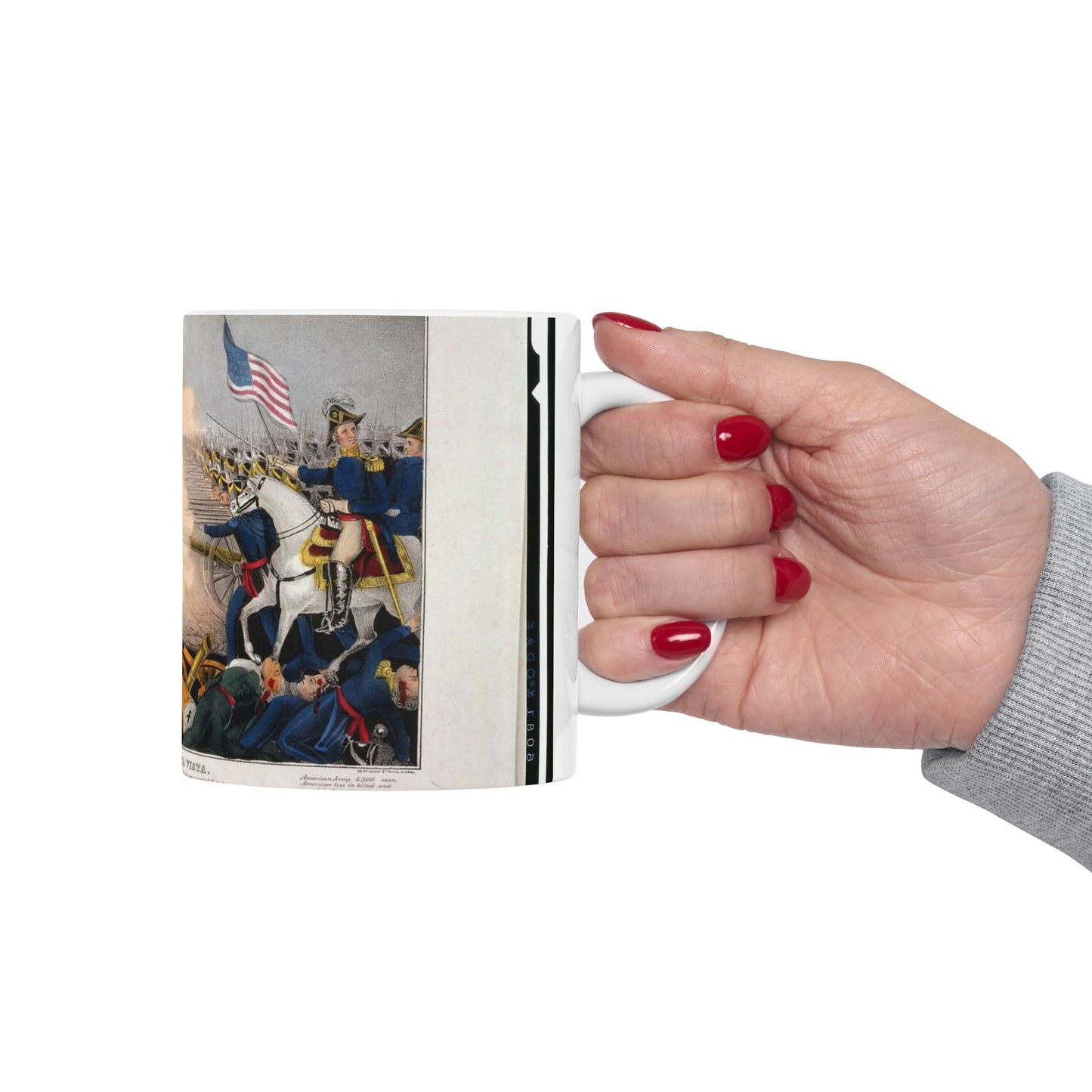 Battle of Buena Vista--Fought February 23d, 1847--The American Army under Genl. Taylor were completely victorious / lith. & pub. by J. Bailie (sic), N. York. Beautiful Novelty Ceramic Coffee Mug 11oz