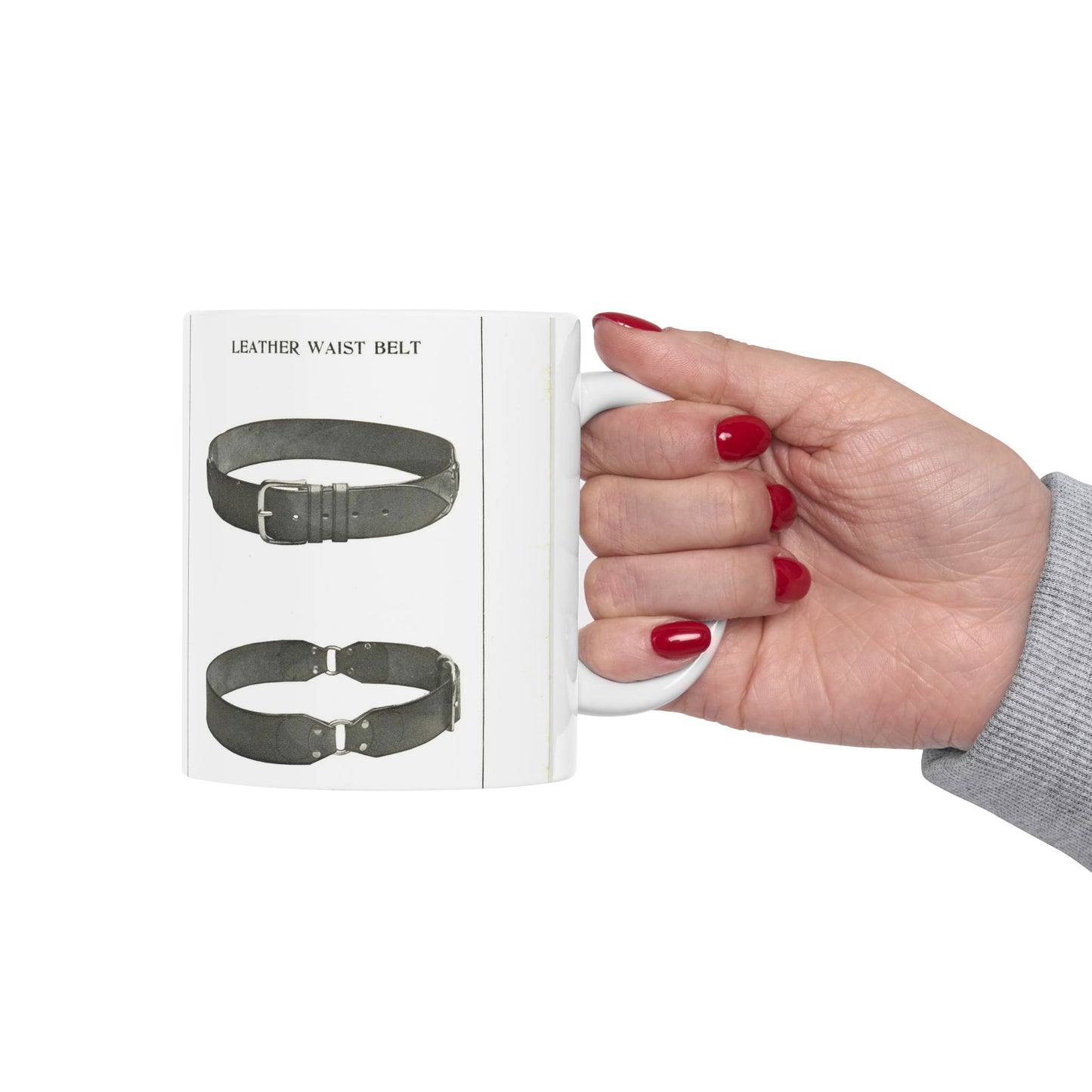 Patent drawing - Leather Waist Belt - . Public domain image Beautiful Novelty Ceramic Coffee Mug 11oz