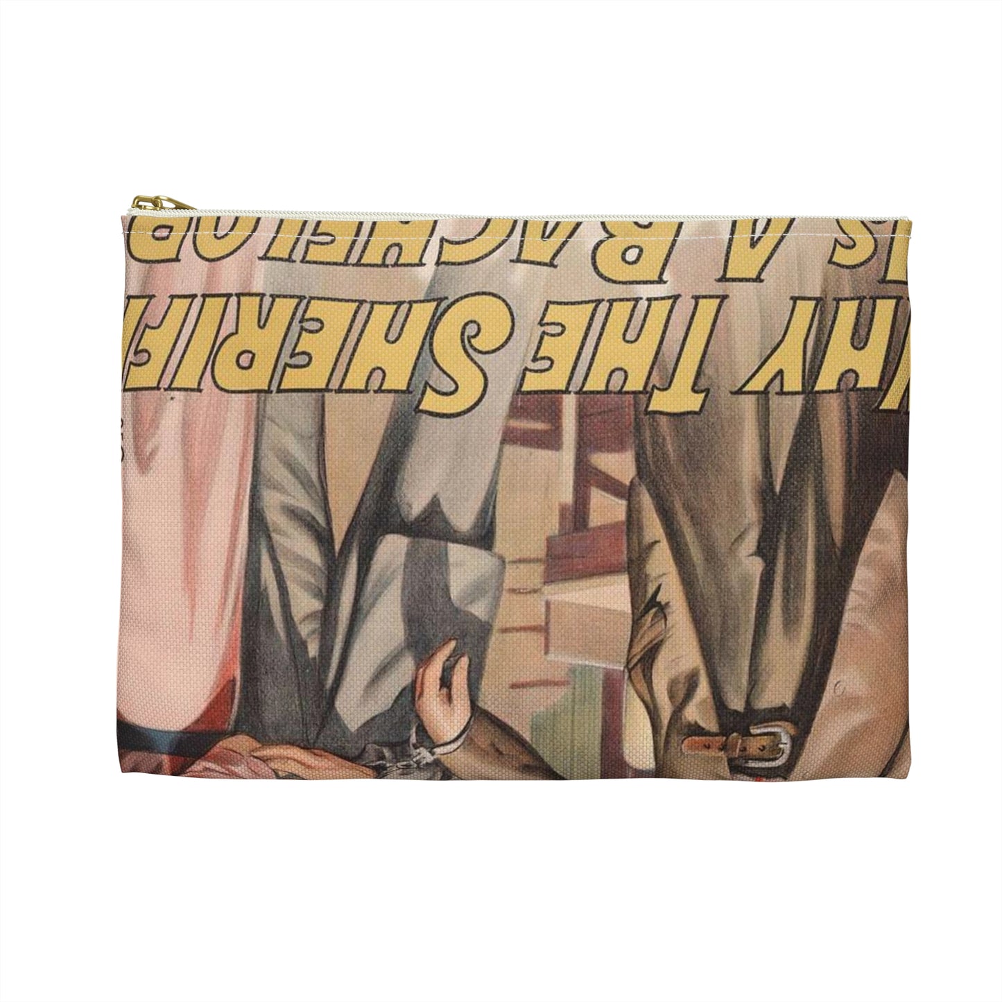 Why the sheriff is a bachelor The fragile reward of duty. Large Organizer Pouch with Black Zipper