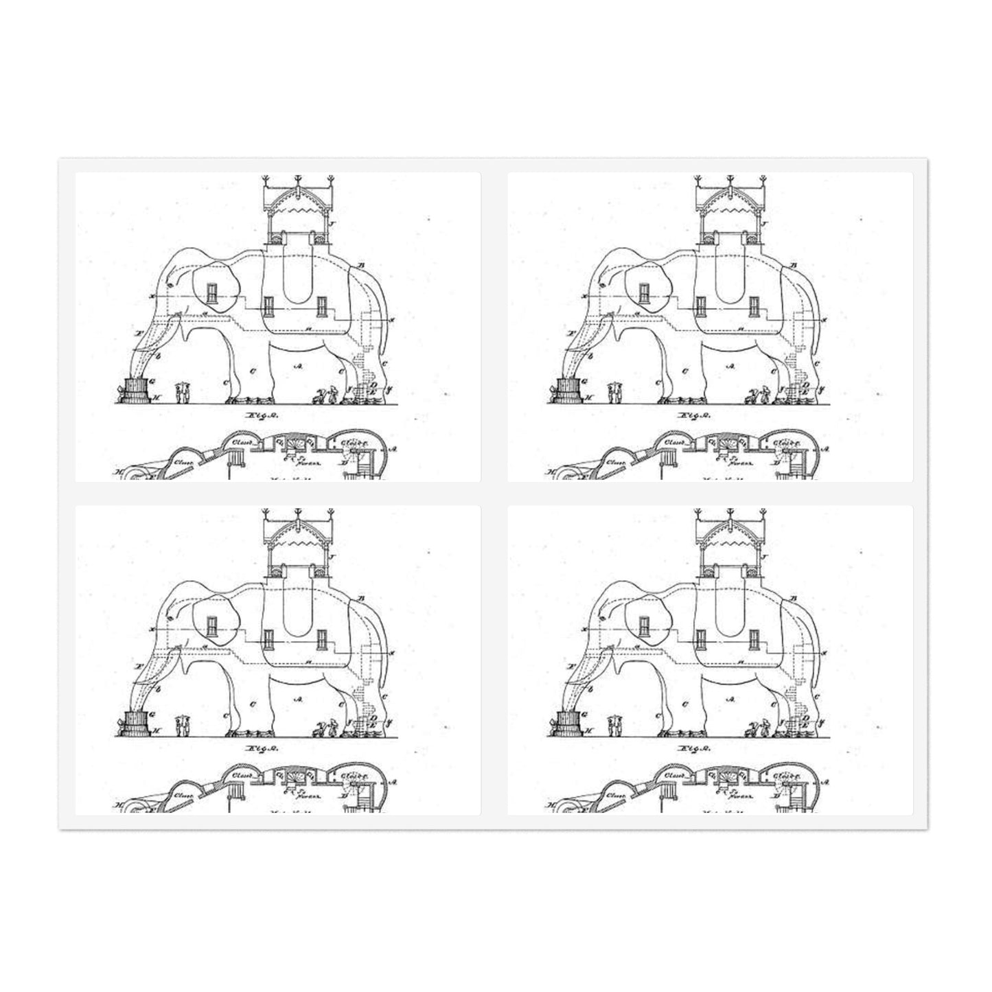 Patent Drawing of Engine - Lucy-USpatent268503 1882 Public domain image Laminated UV Protective Vinyl Stickers