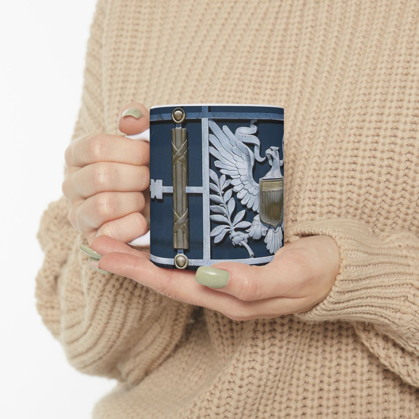 Door detail, Robert J. Nealon Federal Building and U.S. Courthouse, Scranton, Pennsylvania Beautiful Novelty Ceramic Coffee Mug 11oz